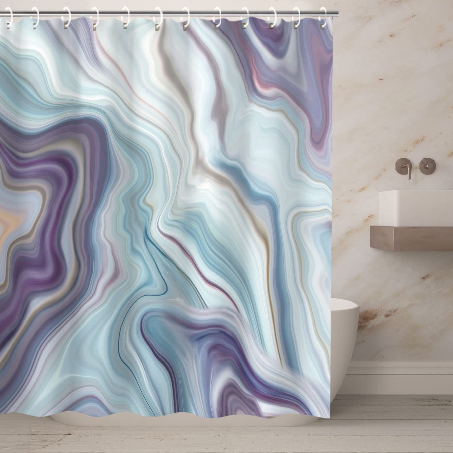 RosieLily Purple Shower Curtain view 3