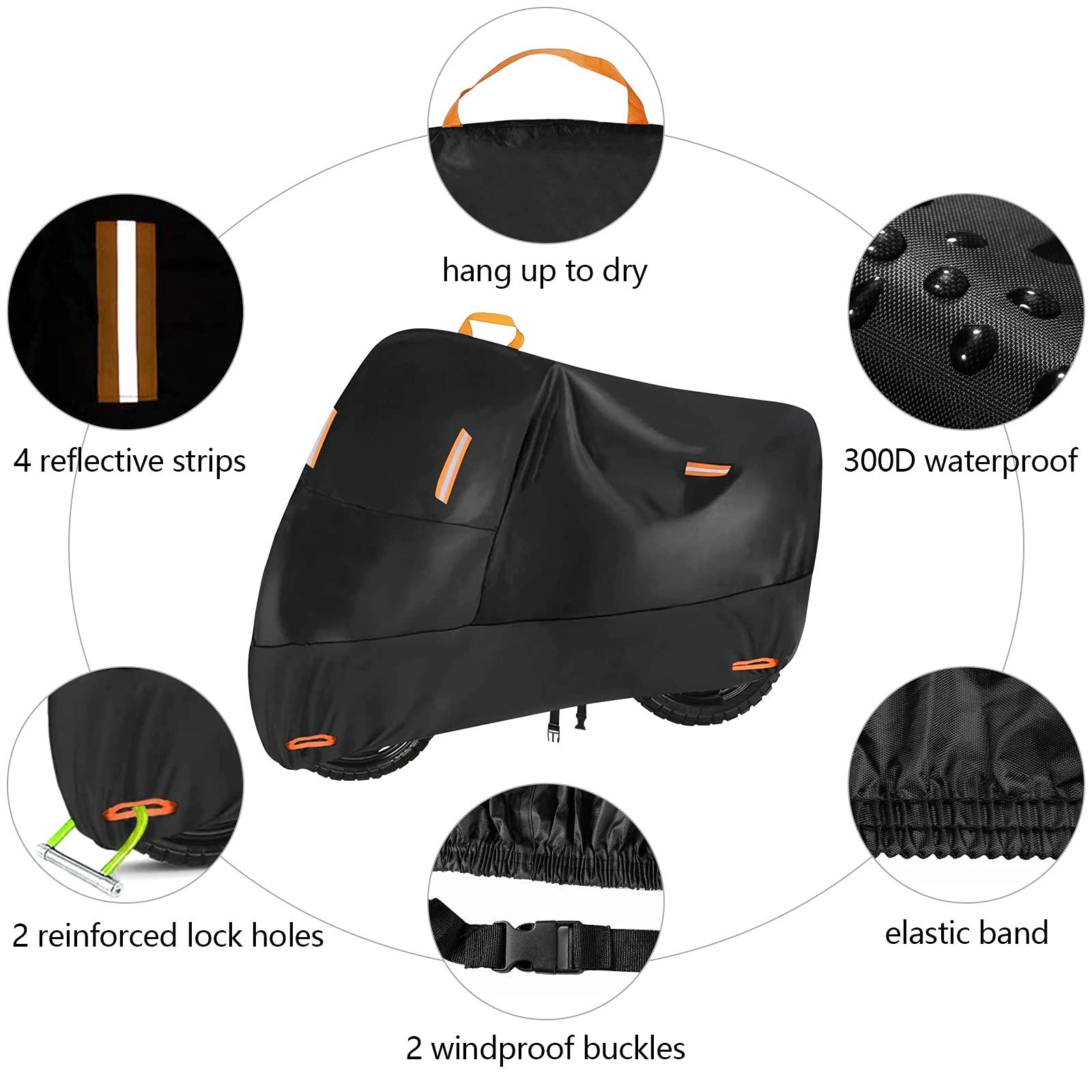 Heavy Duty Small Motorcycle Cover view 3