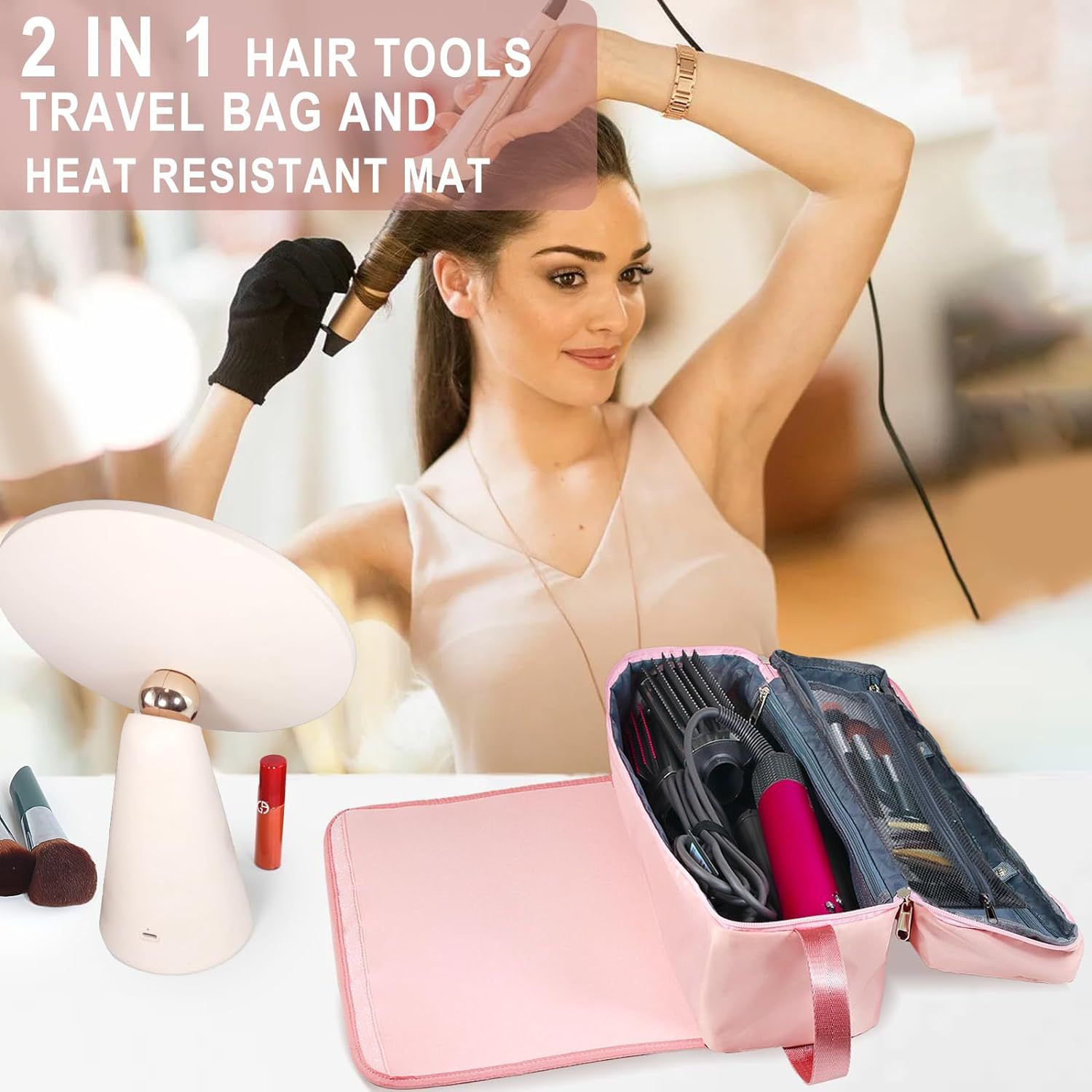 Hair Tools Travel Bag with Heat Resistant Pad view 2