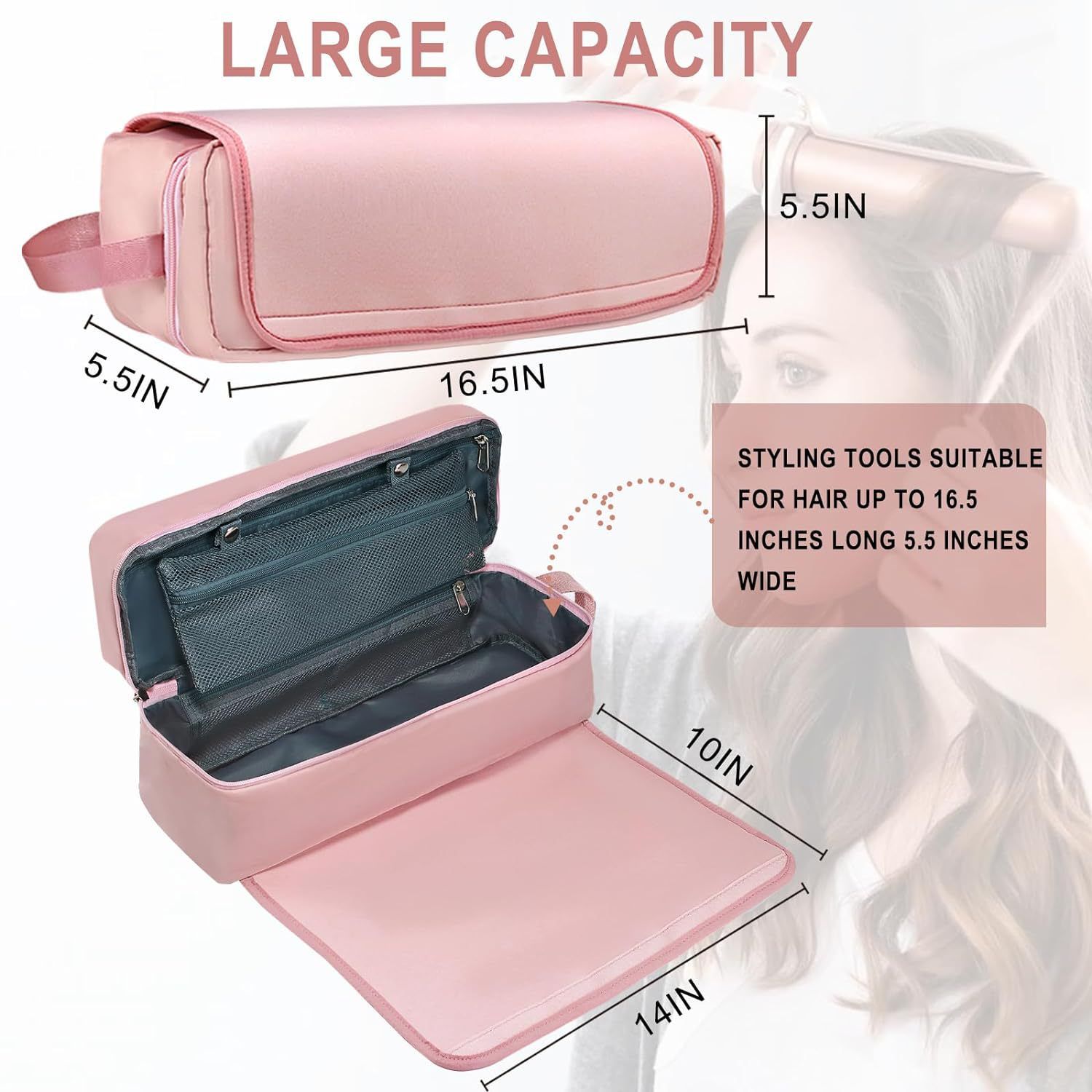 Hair Tools Travel Bag with Heat Resistant Pad view 3