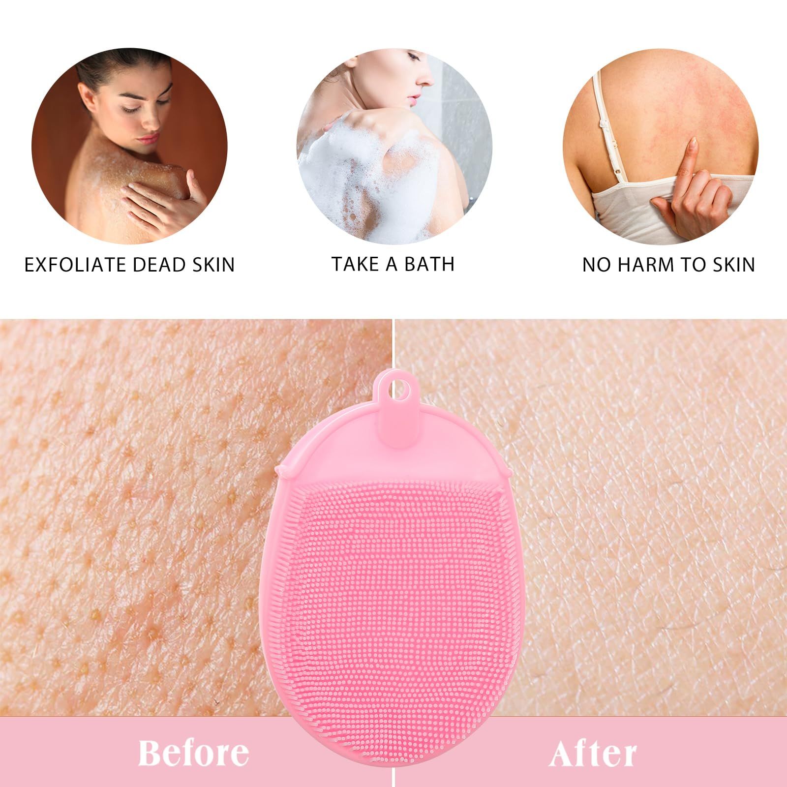 Silicone Bath Brush Silicone Shower Glove Face Scrub Brush Silicone Loofah view 5