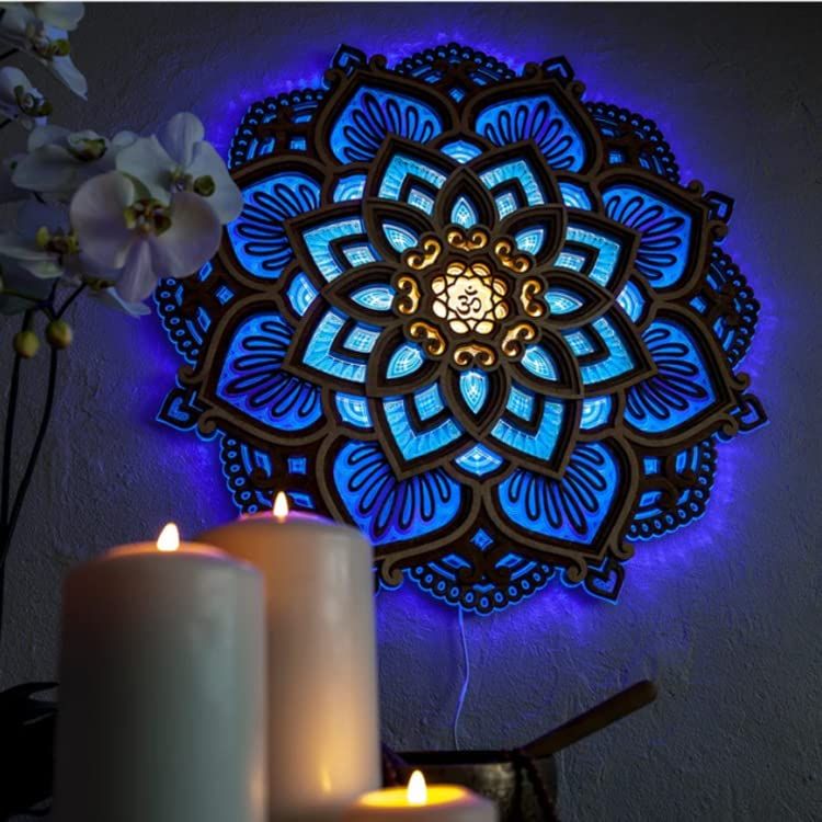 USB-Powered Mandala Atmosphere LED Night Light view 2
