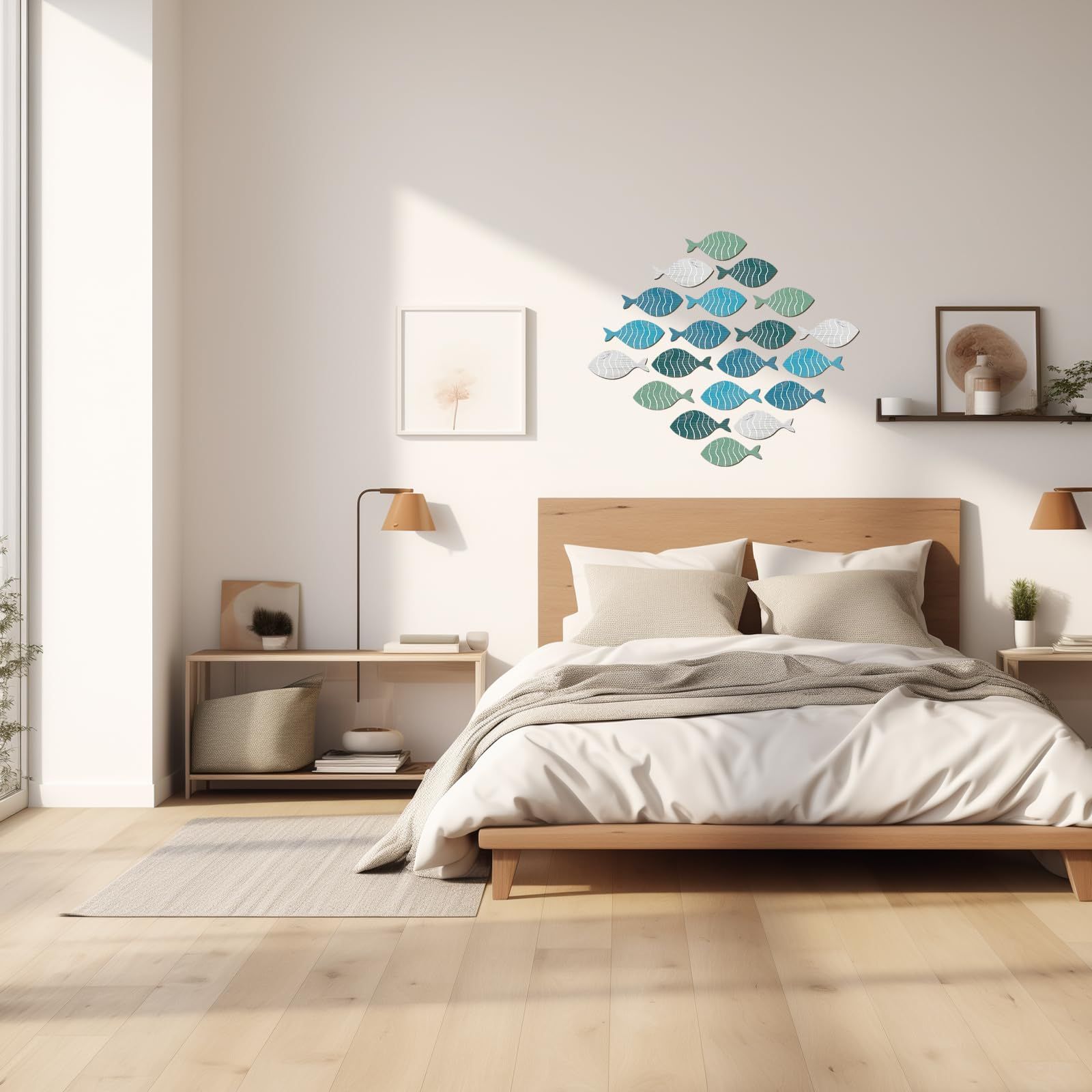 20 Pcs Wooden Fish Wall Decor view 4