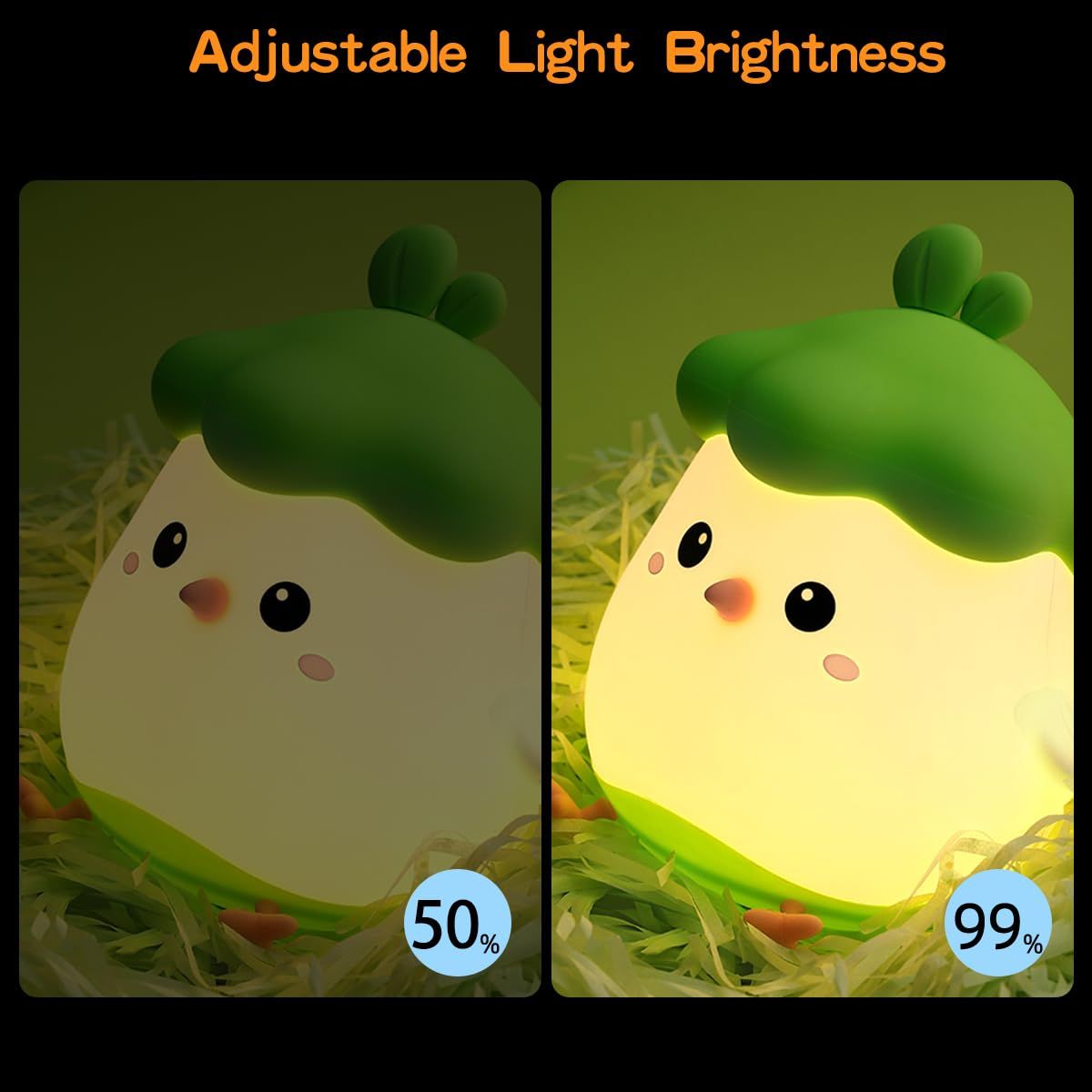 Night Light for Kids, Cute Silicone Nursery Chicken Lamp for Baby and Toddler view 2