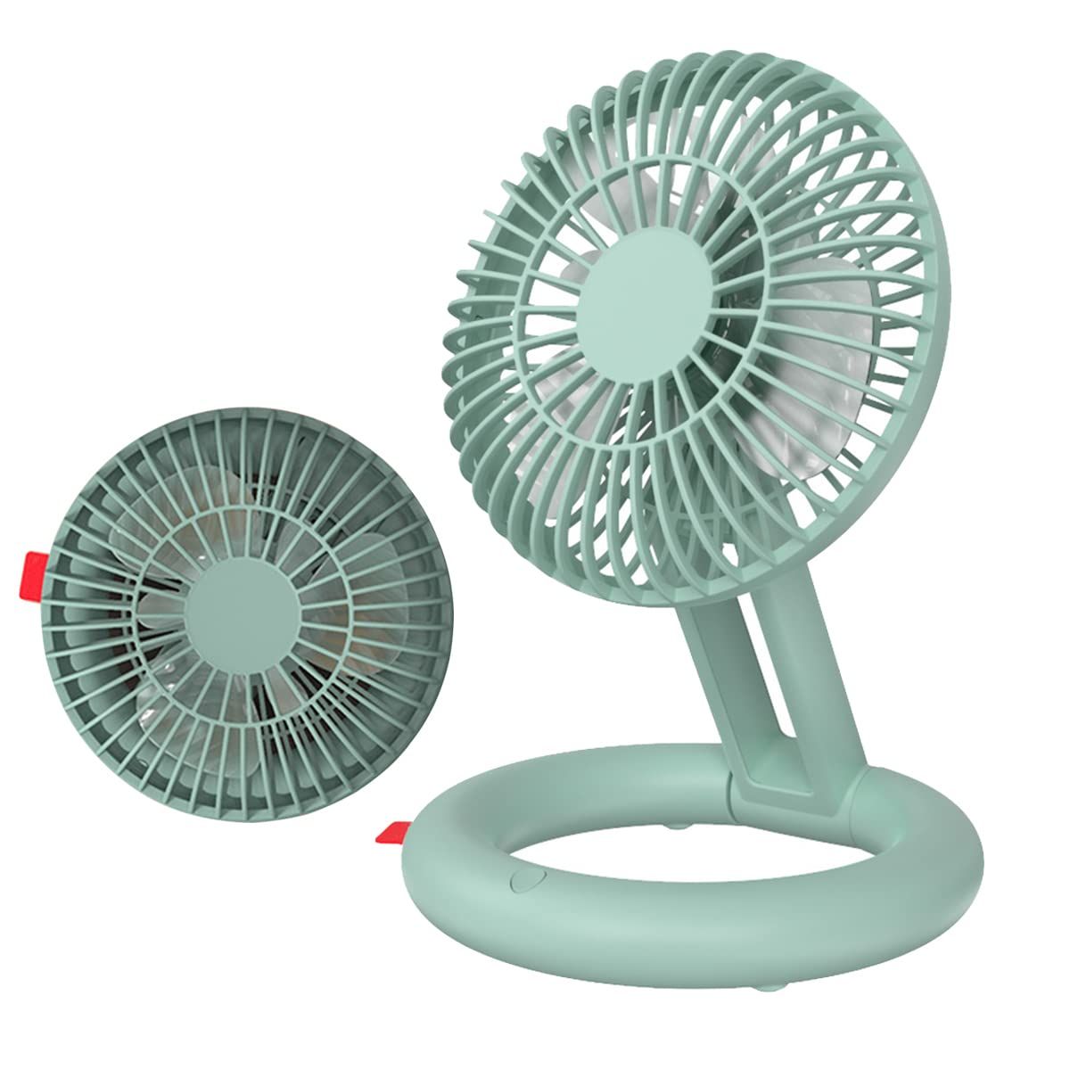 Foldable Desk Fan, USB Rechargeable Ceiling Fan, Automatic Head Shaking — image 1