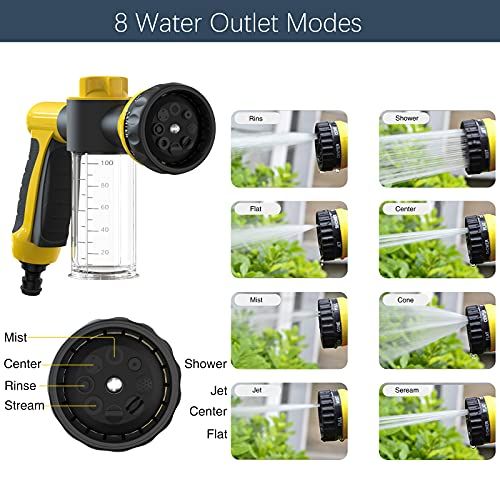 Garden Hose Nozzle, High Pressure Spray Gun Nozzle, 8 Spray Patterns for view 4