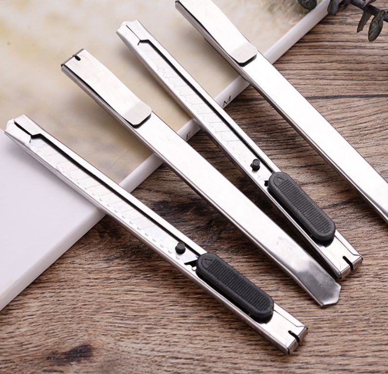 8 PCS Snap-Off Utility Knife Retractable Box Cutter Blade for Cardboard Office view 3