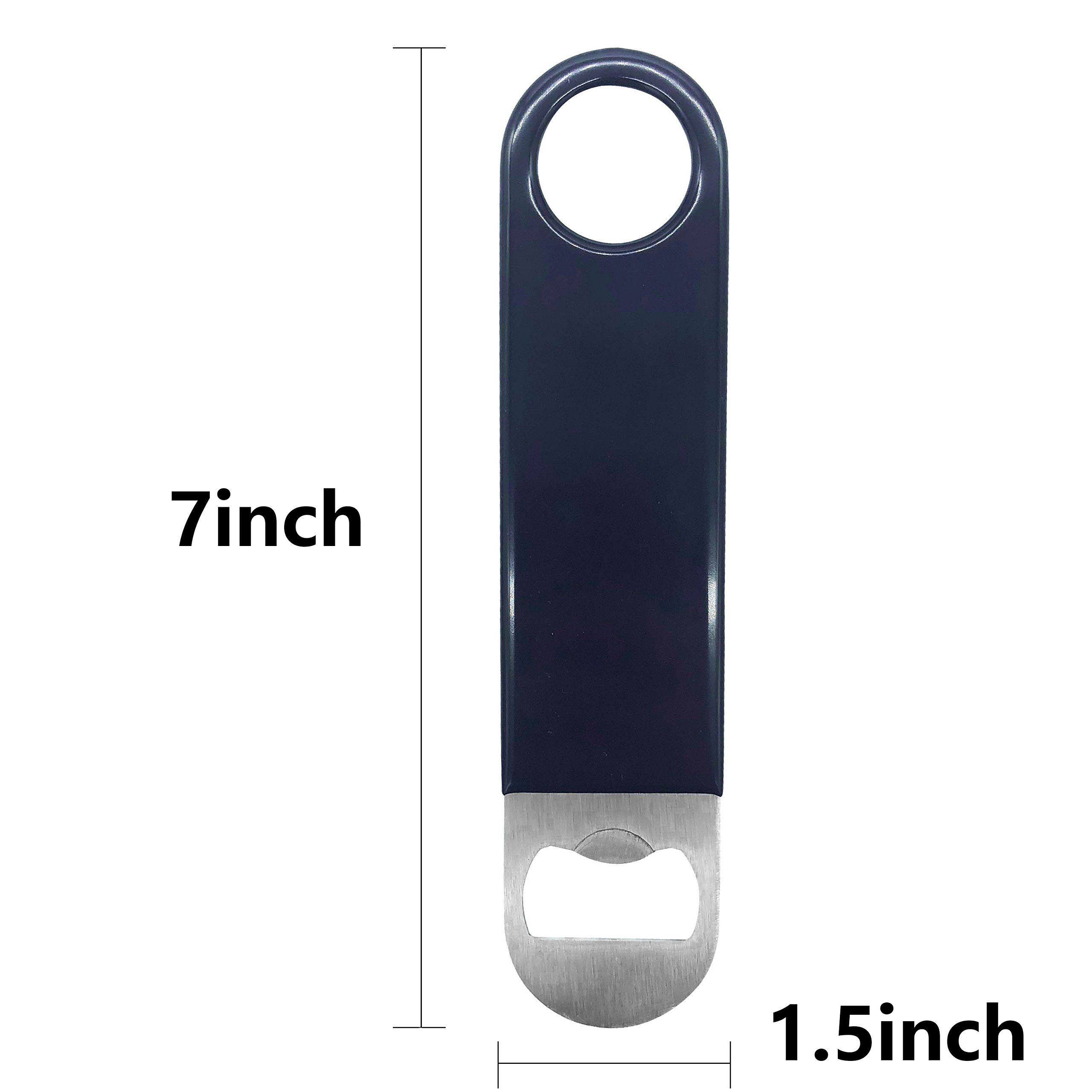 2pc Heavy Duty Stainless Steel Flat Bottle Opener view 4