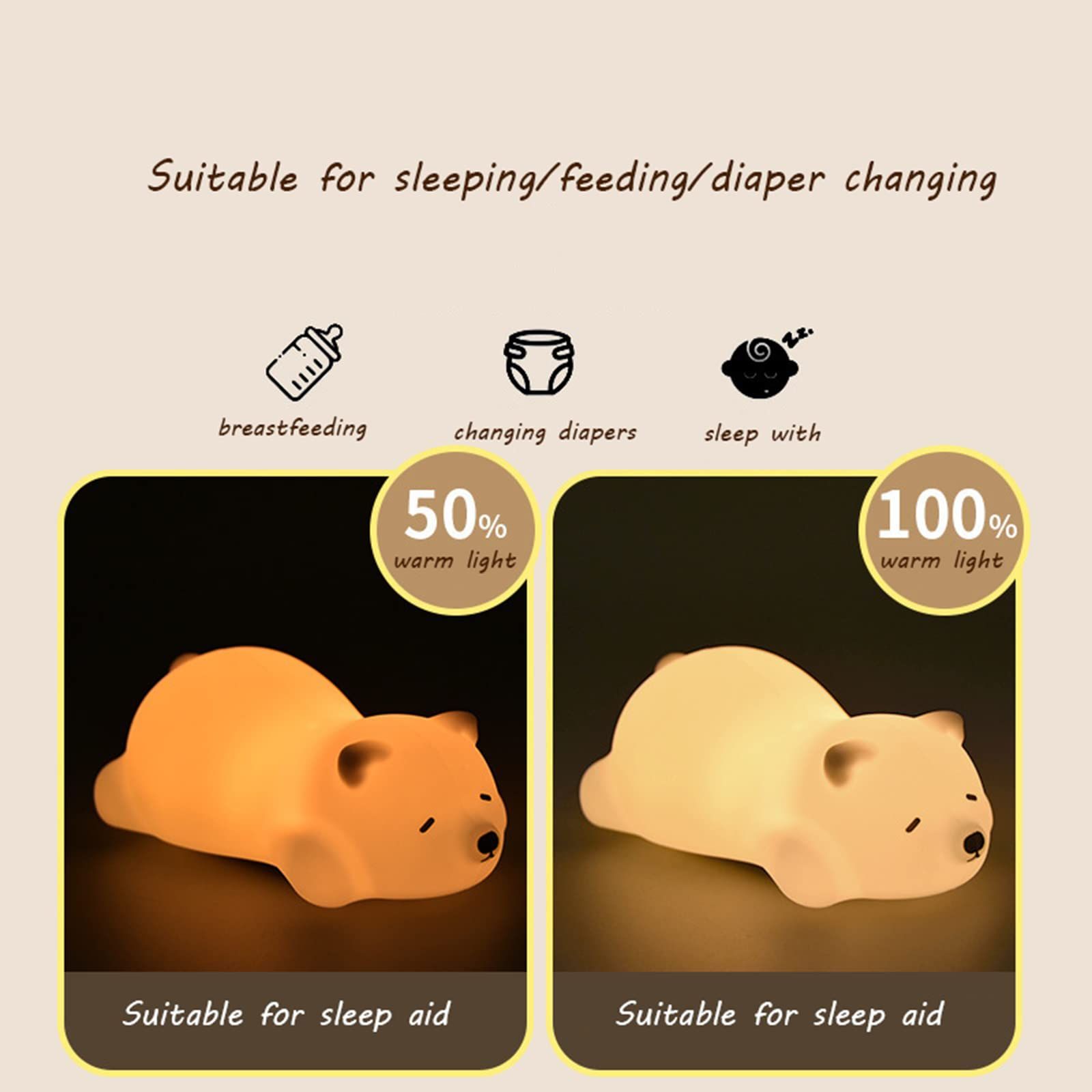 Cute Bear Kids Night Light for Kids Room view 5