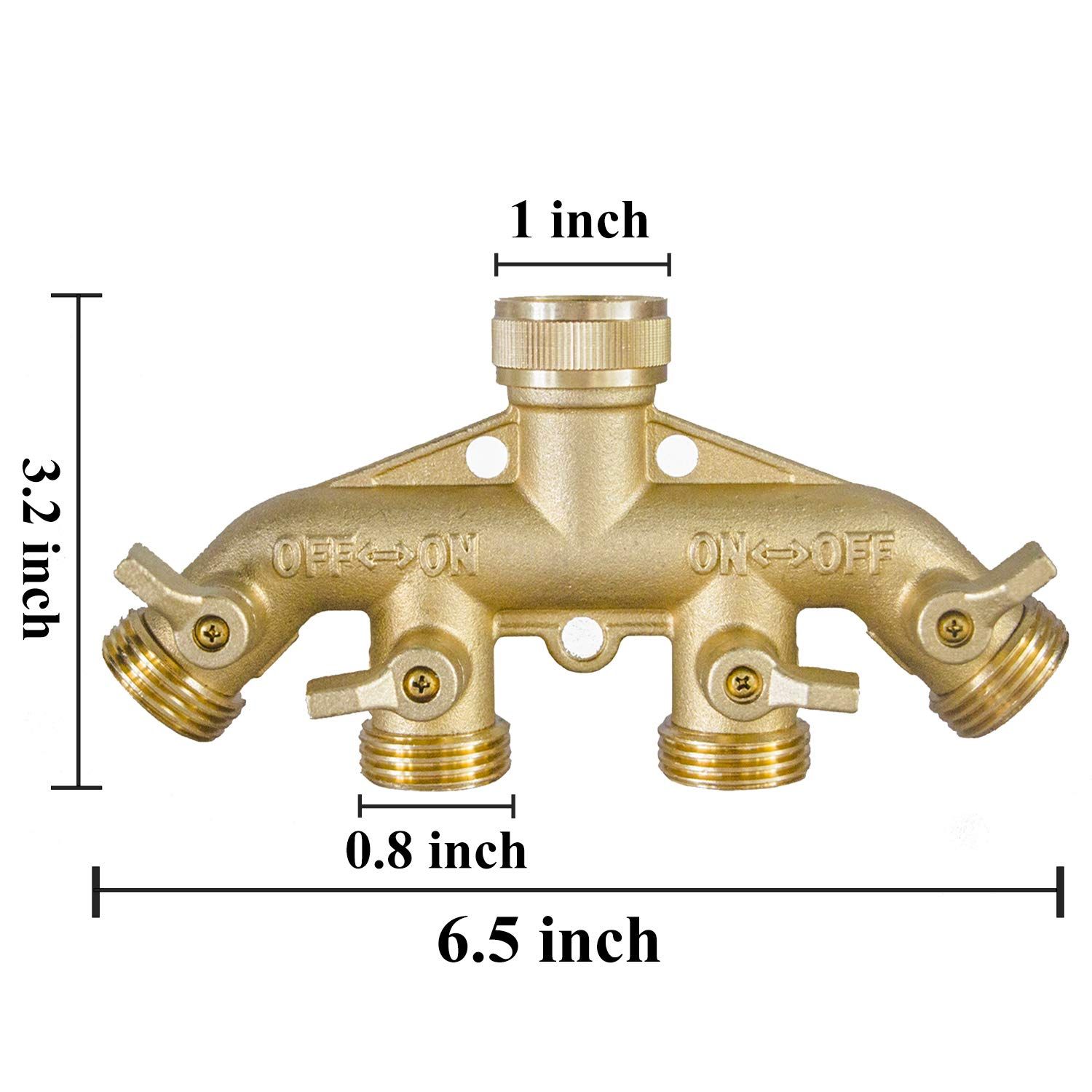 Brass Garden Hose Splitter view 3
