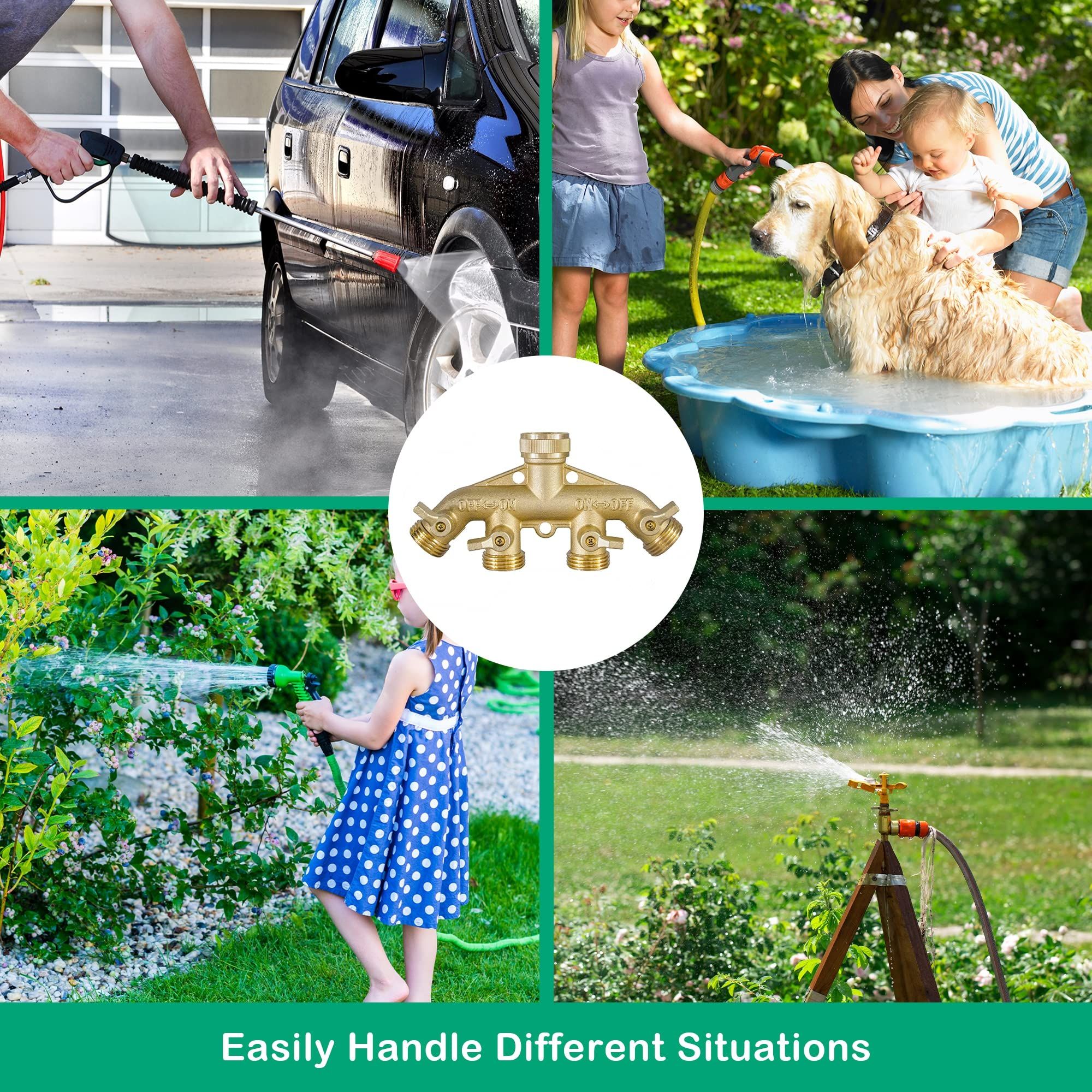 Brass Garden Hose Splitter view 5