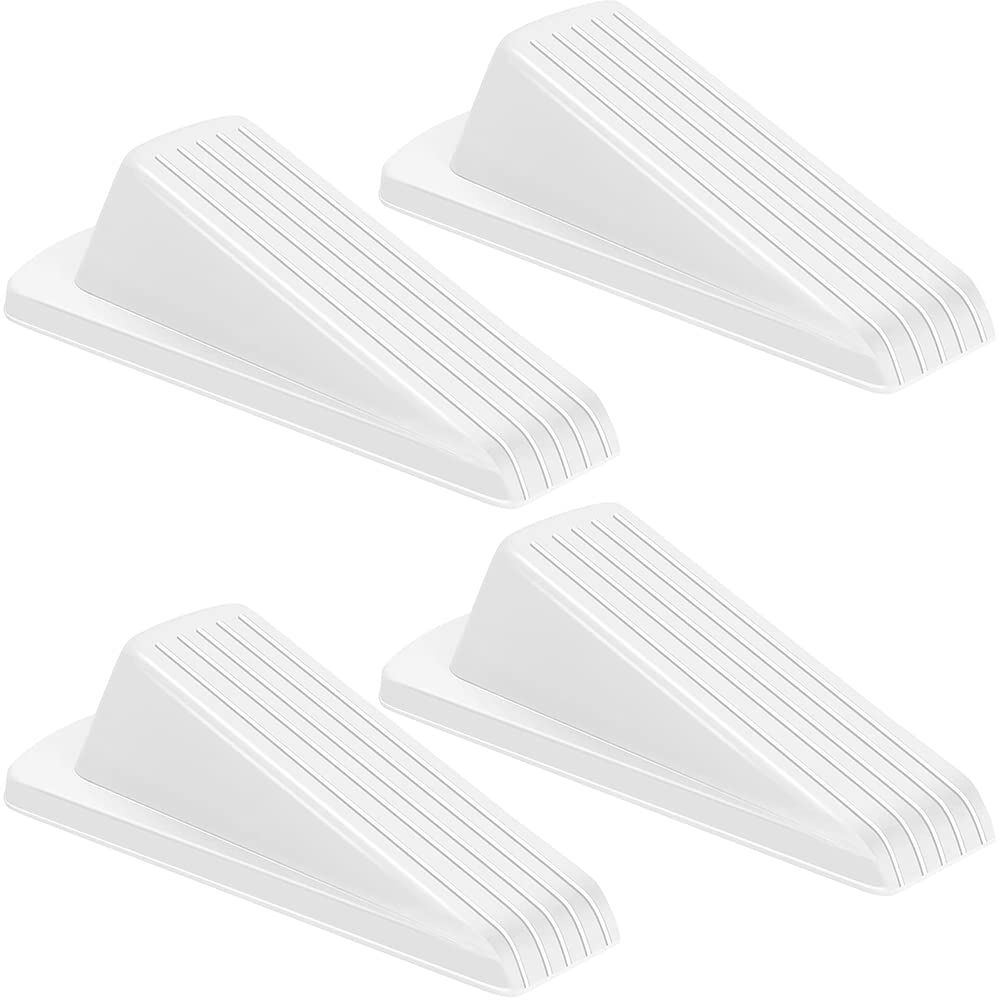 4 PC Premium Rubber Door Stop Wedge — image 1