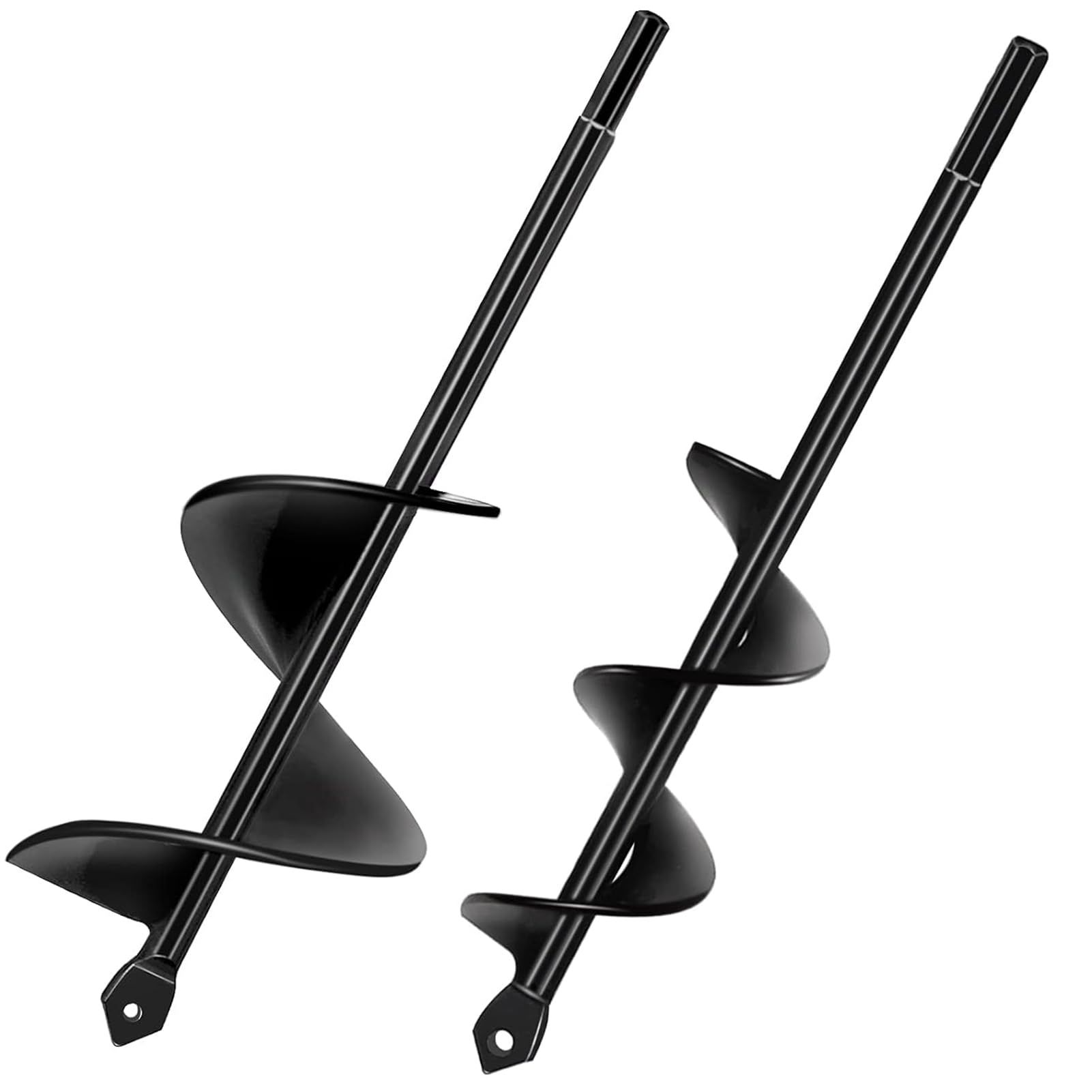 2PC Garden Auger Drill Bit Set for Planting Garden Spiral Drill Bit Auger Post — image 1