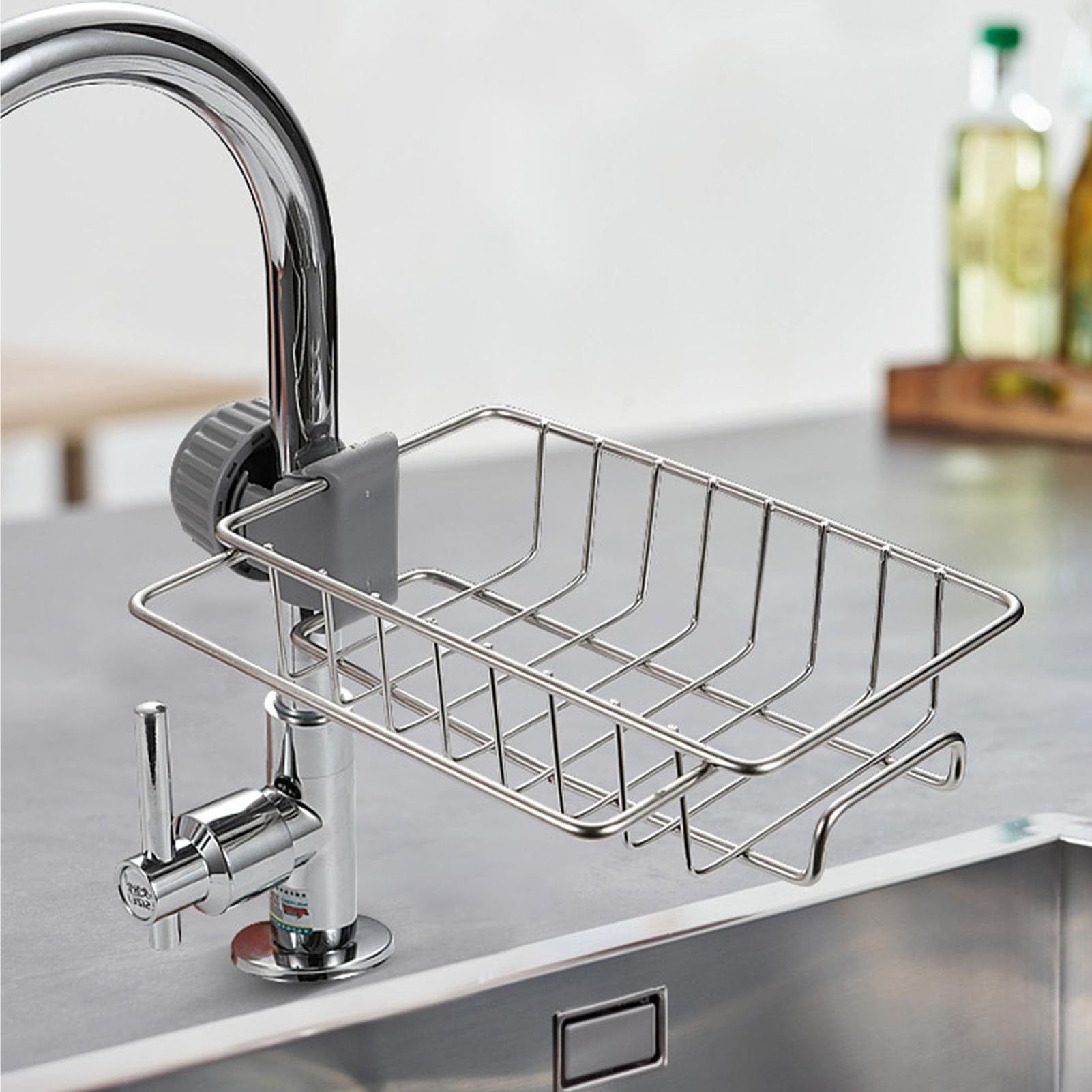 Sponge Holder Over Faucet Kitchen Sink view 2