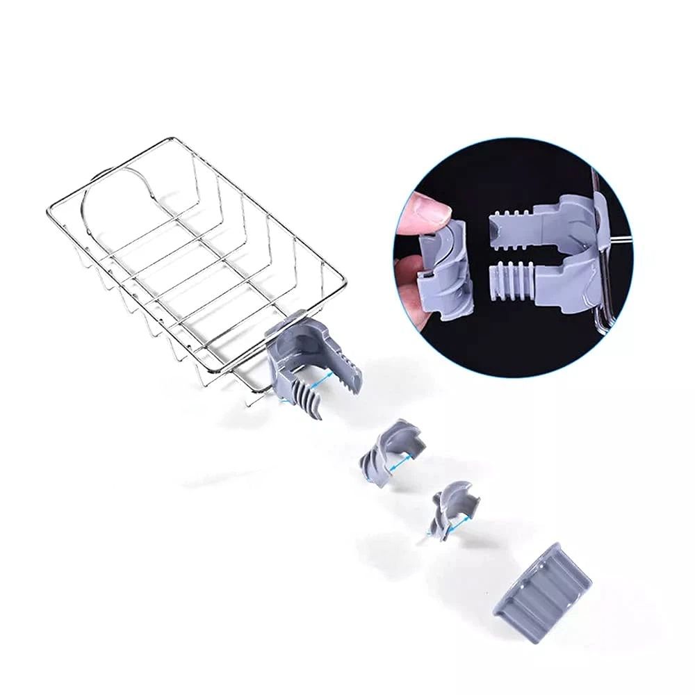 Sink Sink Sponge Holder - Faucet Rack Shower Tray - Kitchen and Bathroom Metal