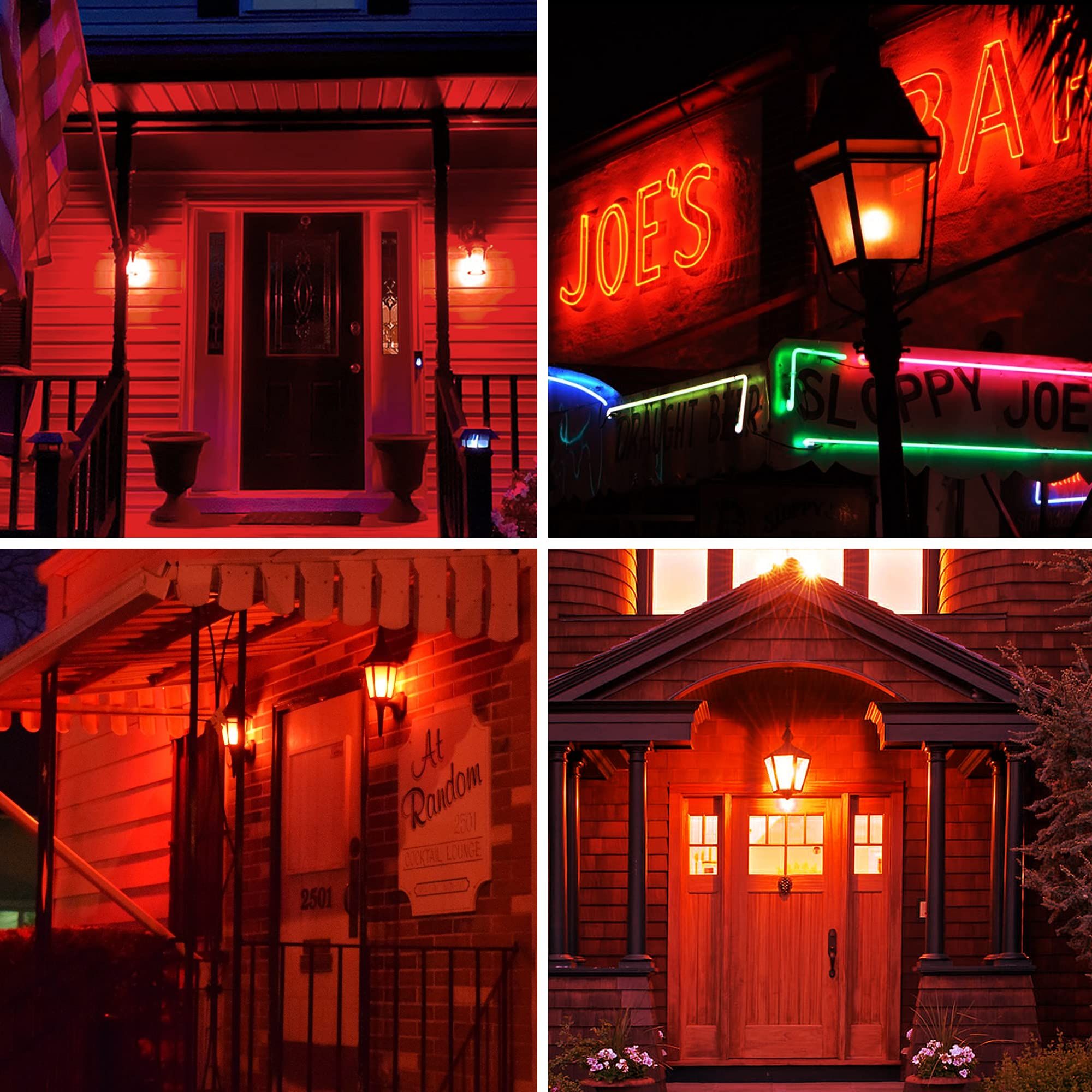 Red Light Bulbs, Colored Party Light Bulb Outdoor, Base for Porch Lights view 4