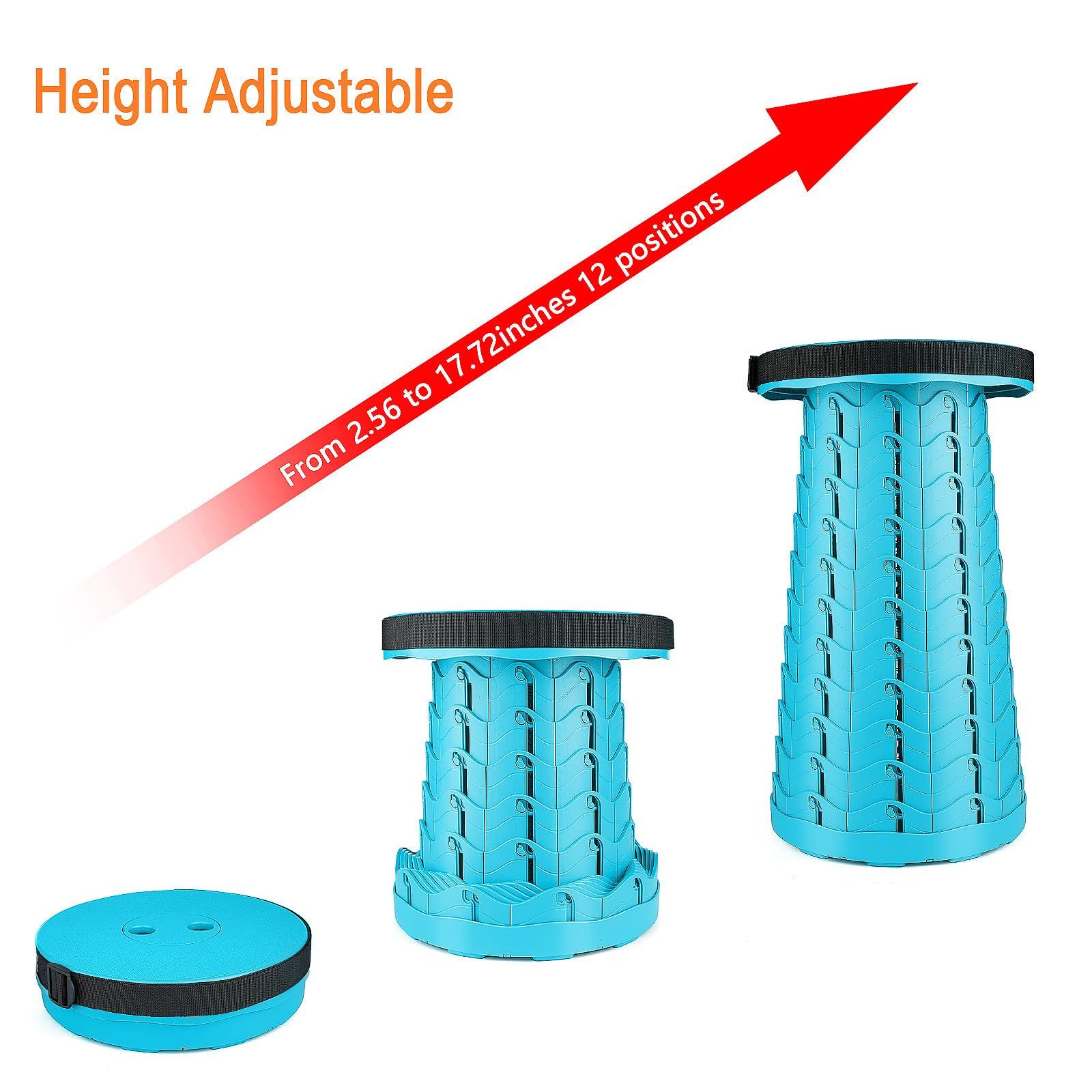 Portable Retractable Folding Telescoping Foldable Camping Stool Holds for view 3