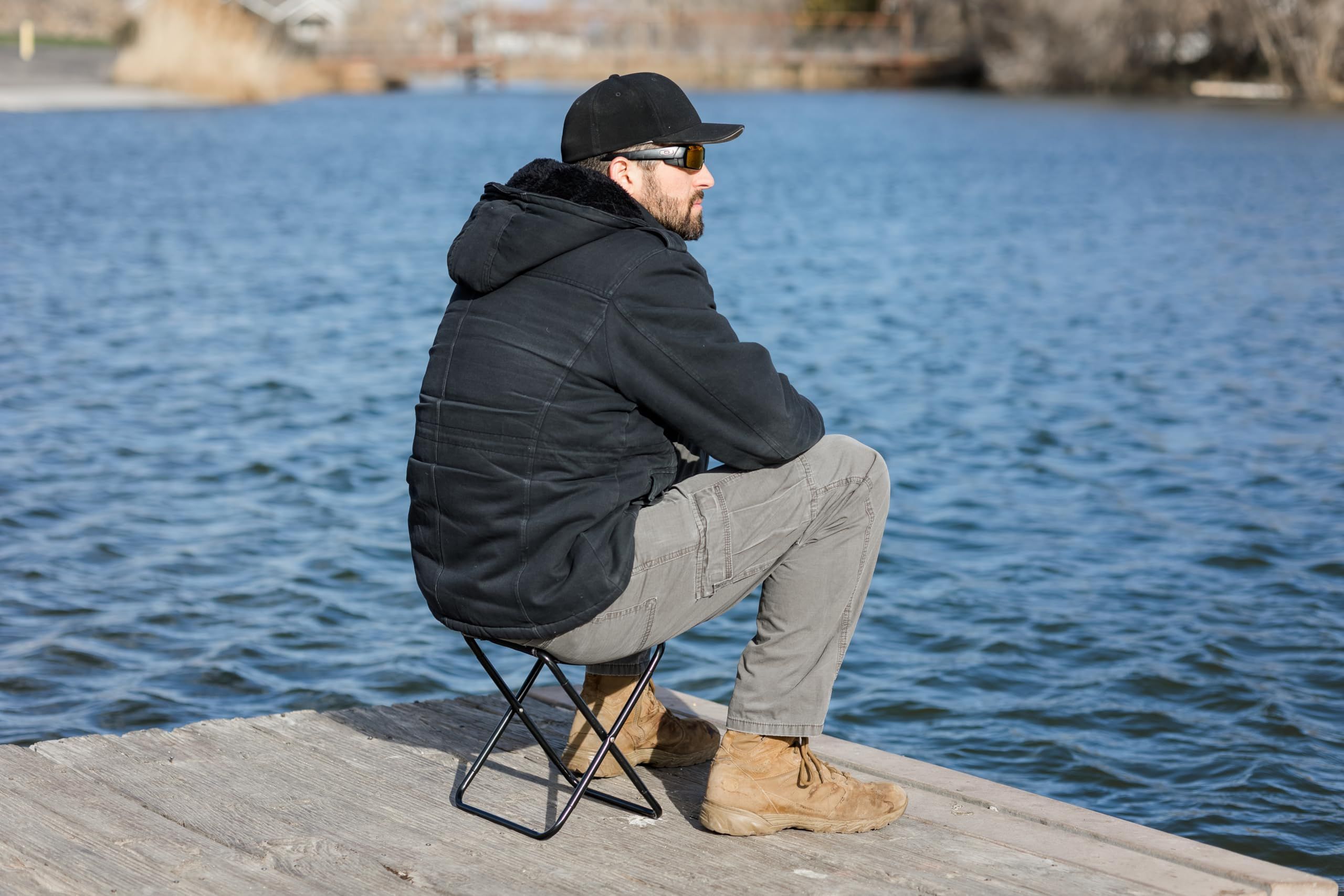 Small Collapsible Stool, Foldable Camp Chairs for Outdoor Travel Fishing view 5