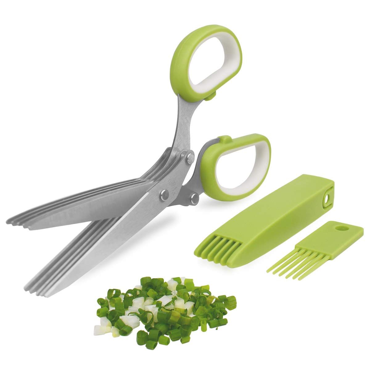 Kitchen Multipurpose Cutting Shear & Safety Cover & Cleaning Comb Scissors — image 1