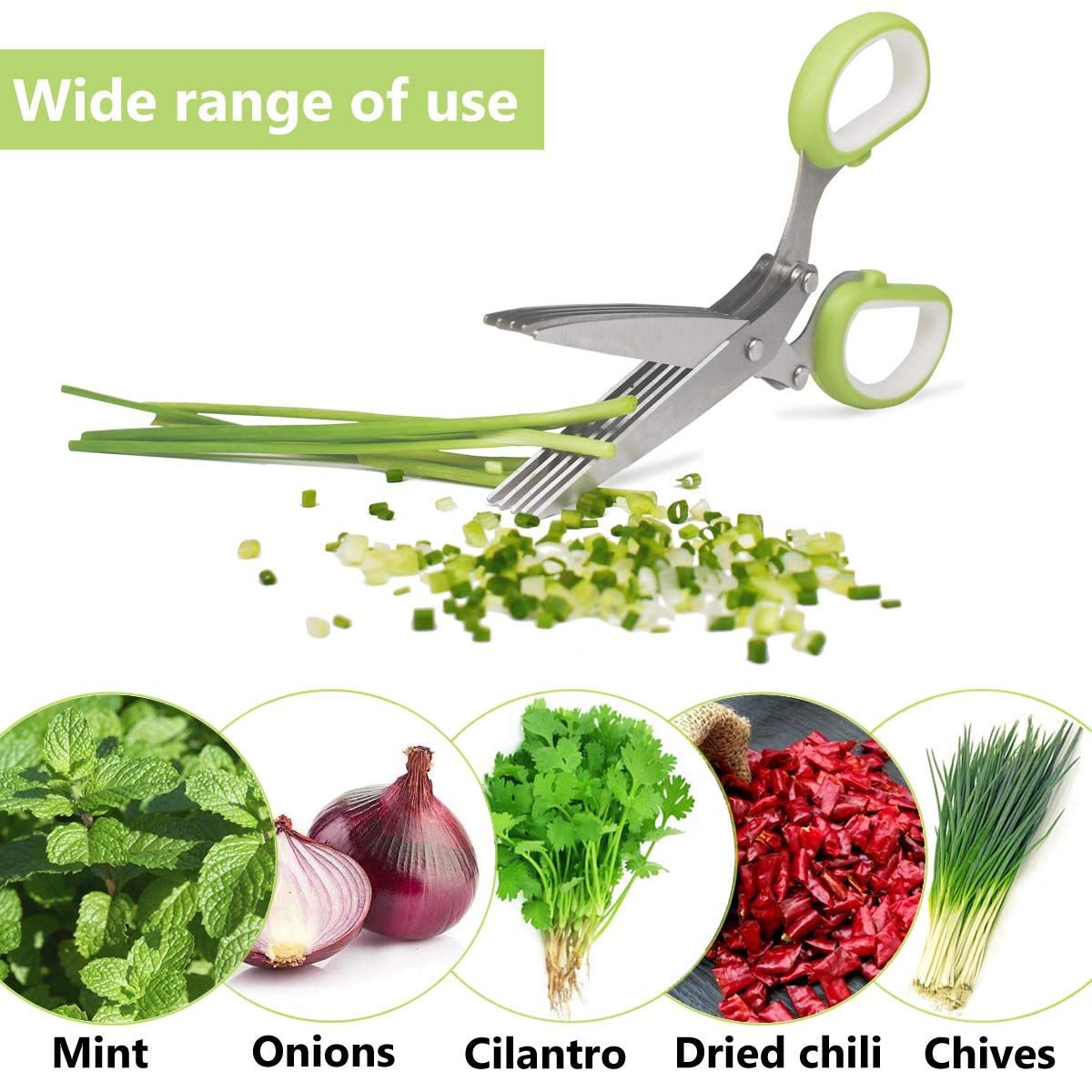 Kitchen Multipurpose Cutting Shear & Safety Cover & Cleaning Comb Scissors view 5