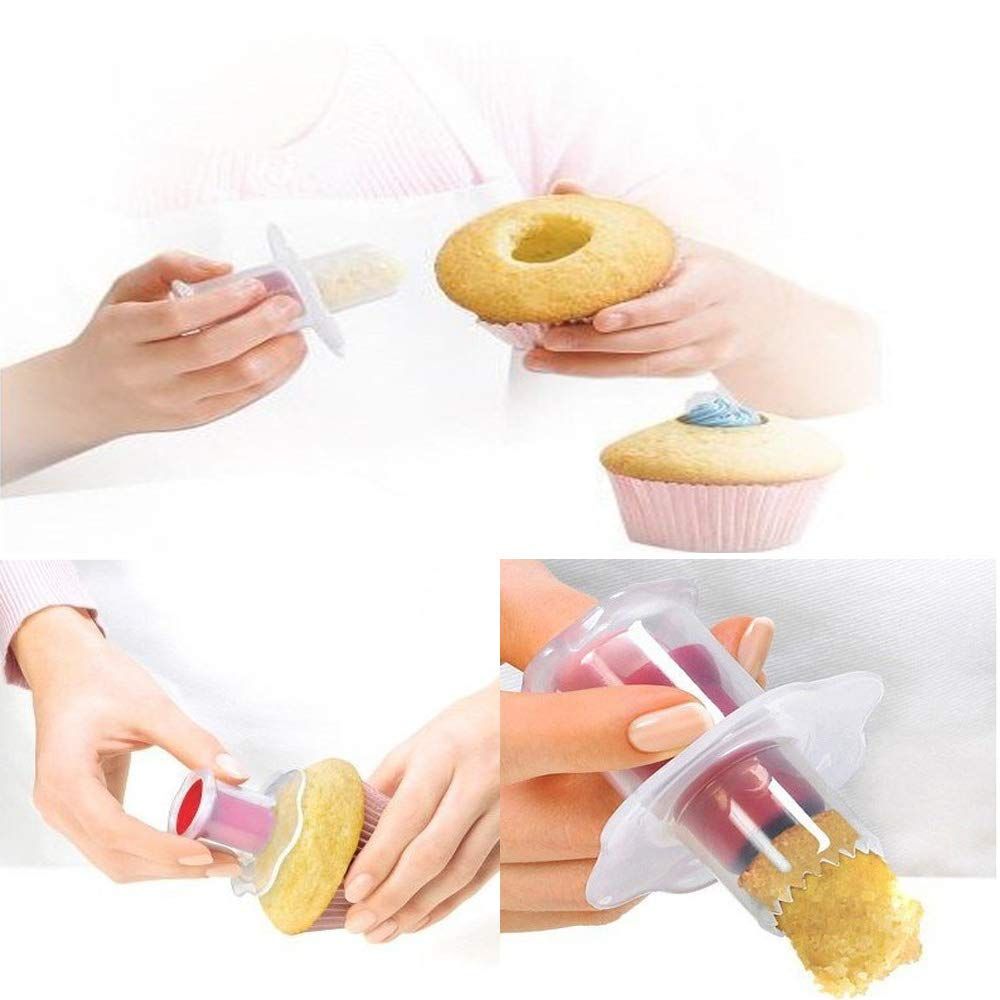 3pc Plastic Cupcake Corer Plunger Cutter Pastry Corer Digging Holes Tools for view 3