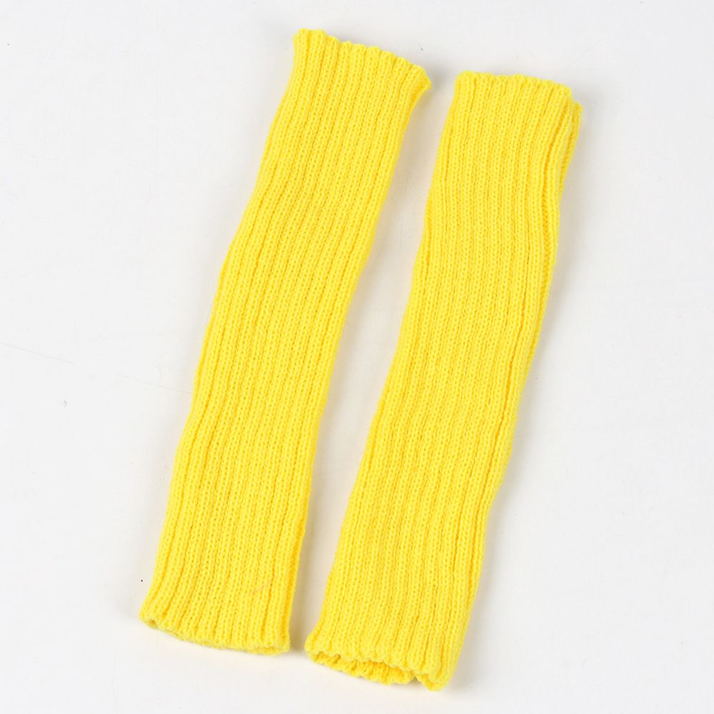Knit Arm Warmer Fingerless Knit Gloves Winter Mitten Gloves ThumbHole Costume view 2