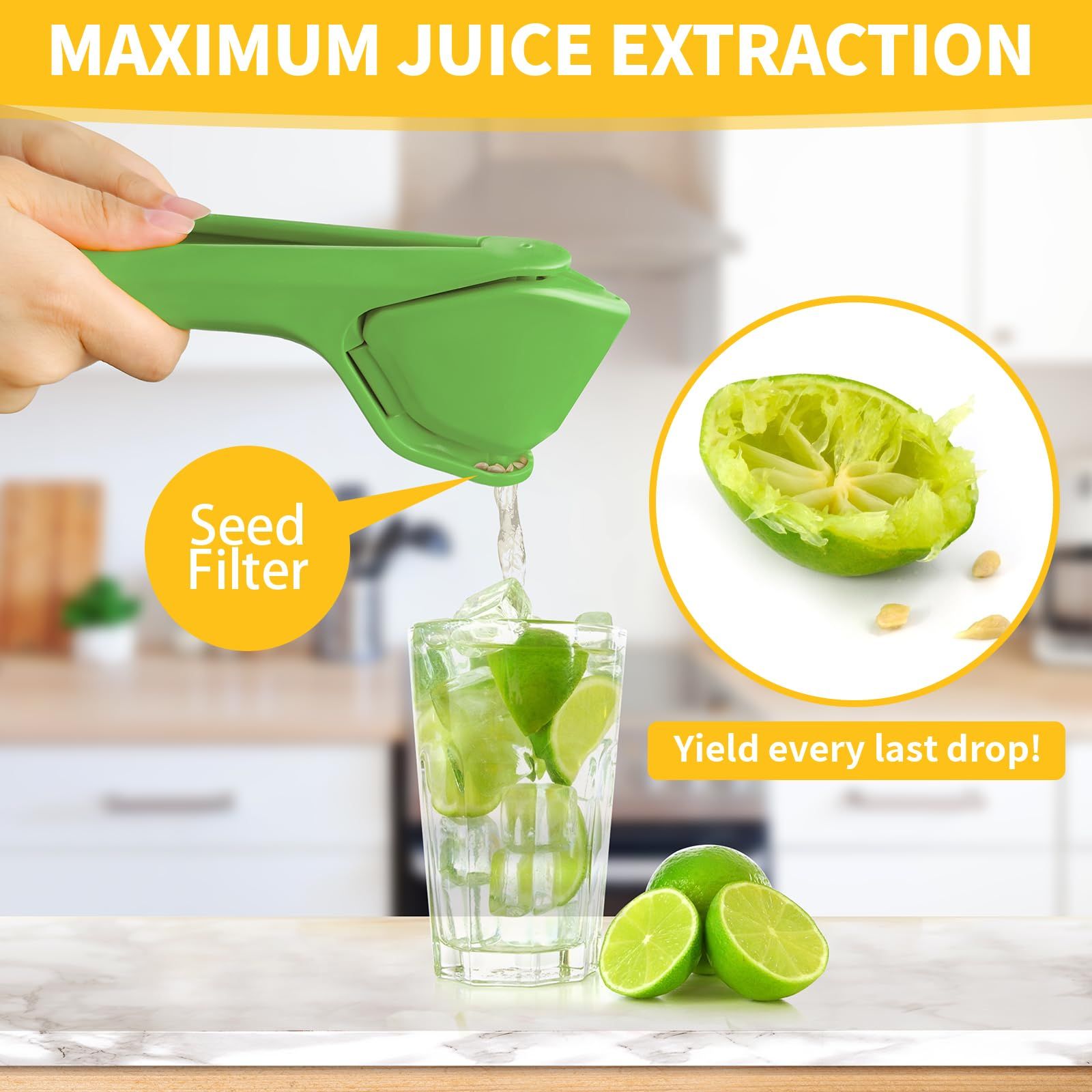 Easy-to-Use Effortless Flat Lemon Squeezer with Leverage to Reduce Effort view 2