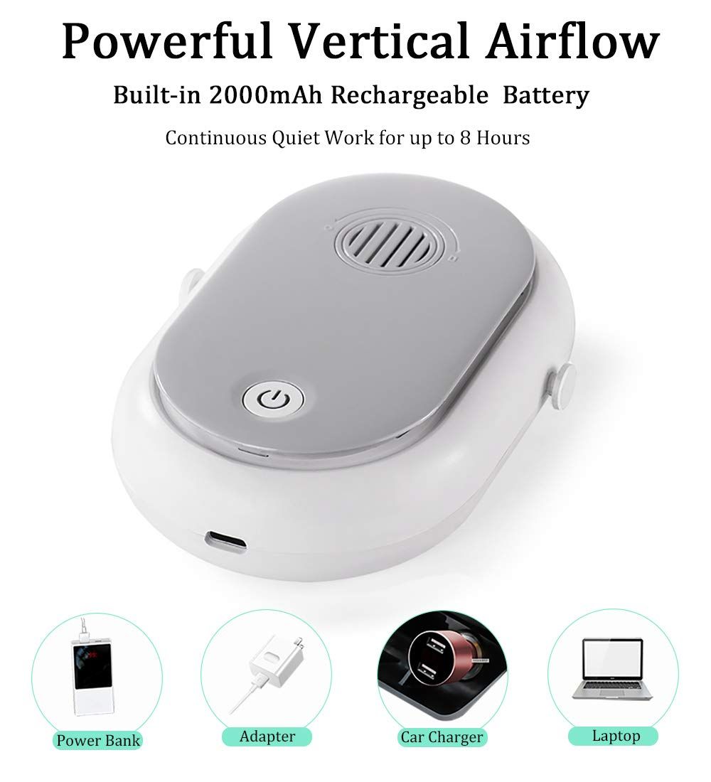 Portable Hanging Neck Fan Wearable Personal Fan Battery Operated USB view 4