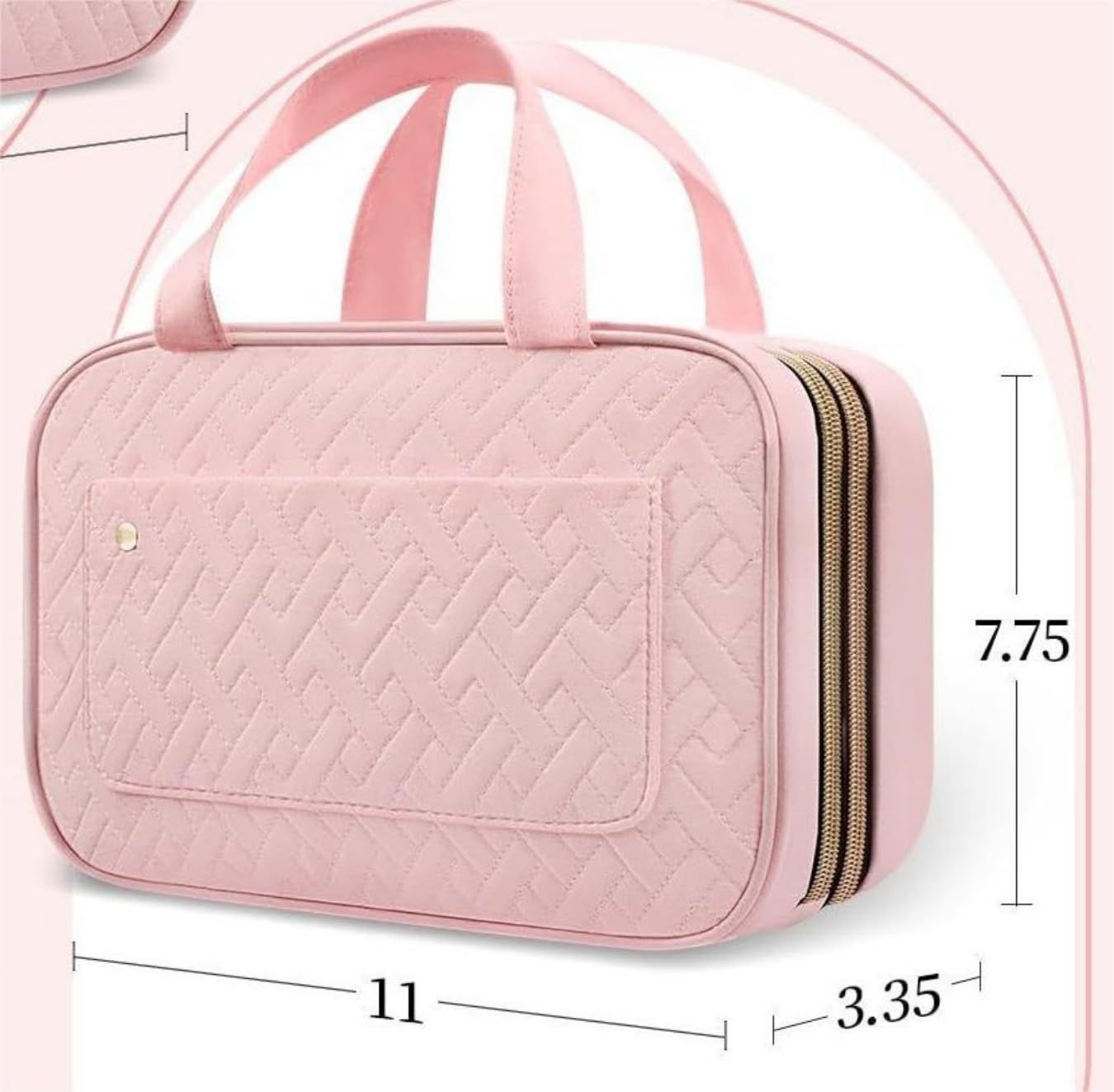 Portable Makeup Bag with Hanging Hook view 3