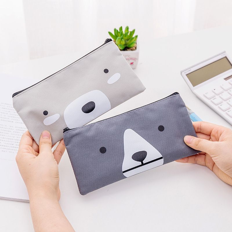 4 PCS Cartoon Canvas Pencil Pouch view 2