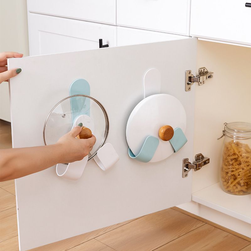 2Pairs Wall Mount Adjustable Pot Lid Organizer for Cabinet view 2