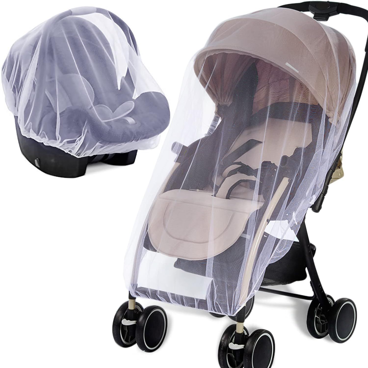 Mosquito Net for Stroller - Protective Baby Stroller Mosquito Net Bassinets — image 1