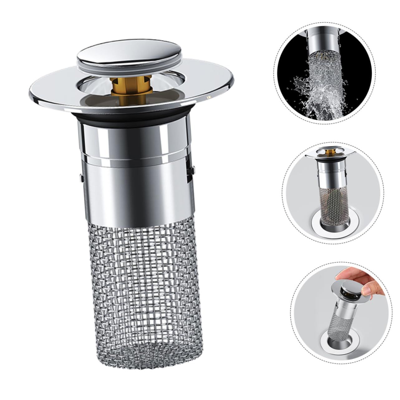 Wash Basin Drainer Washbasin Metal Washbasin Plugs Bath Tub Drain Plug Wash view 5