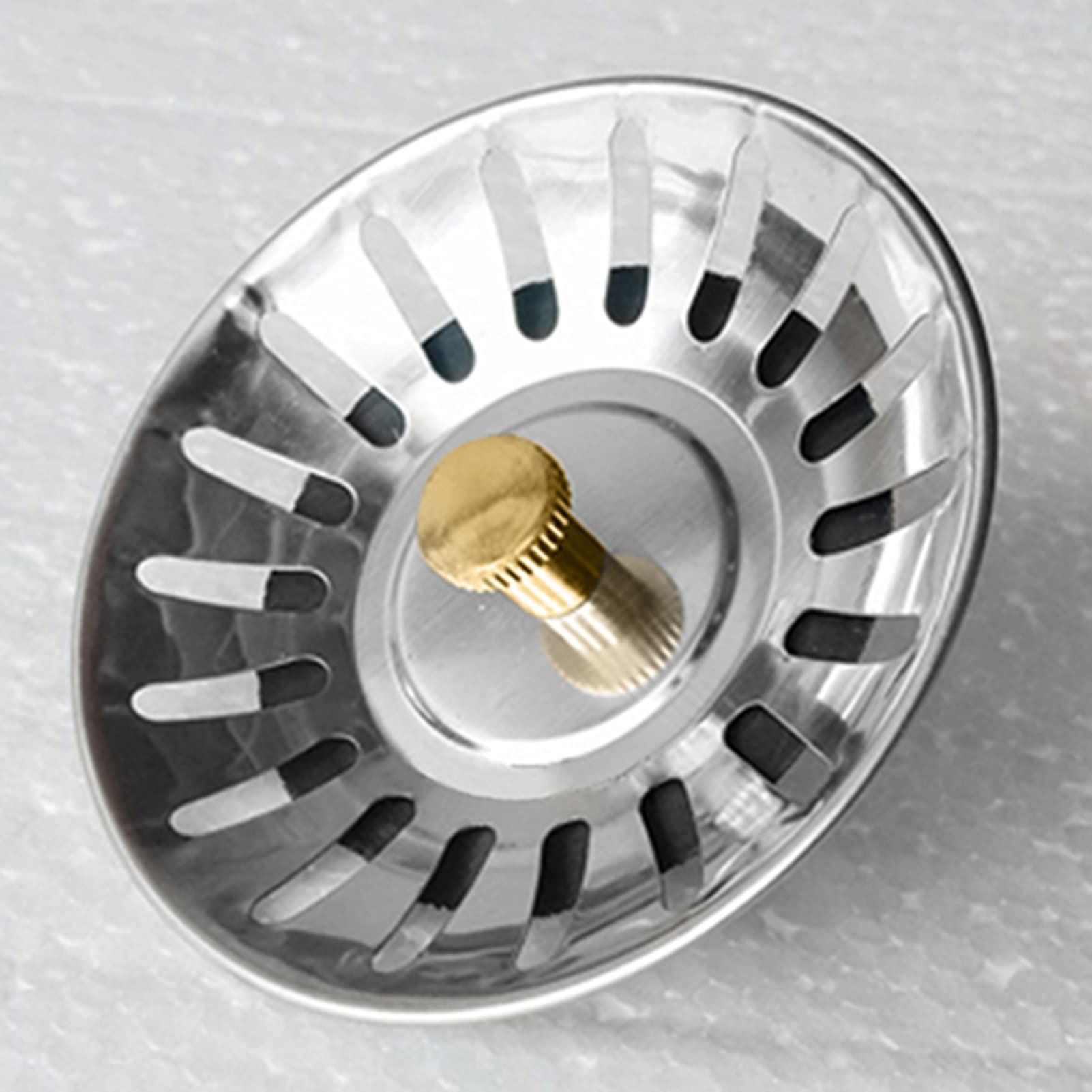 Kitchen Sink Strainer and Stopper Combo Basket Replacement for Standard Drain view 2