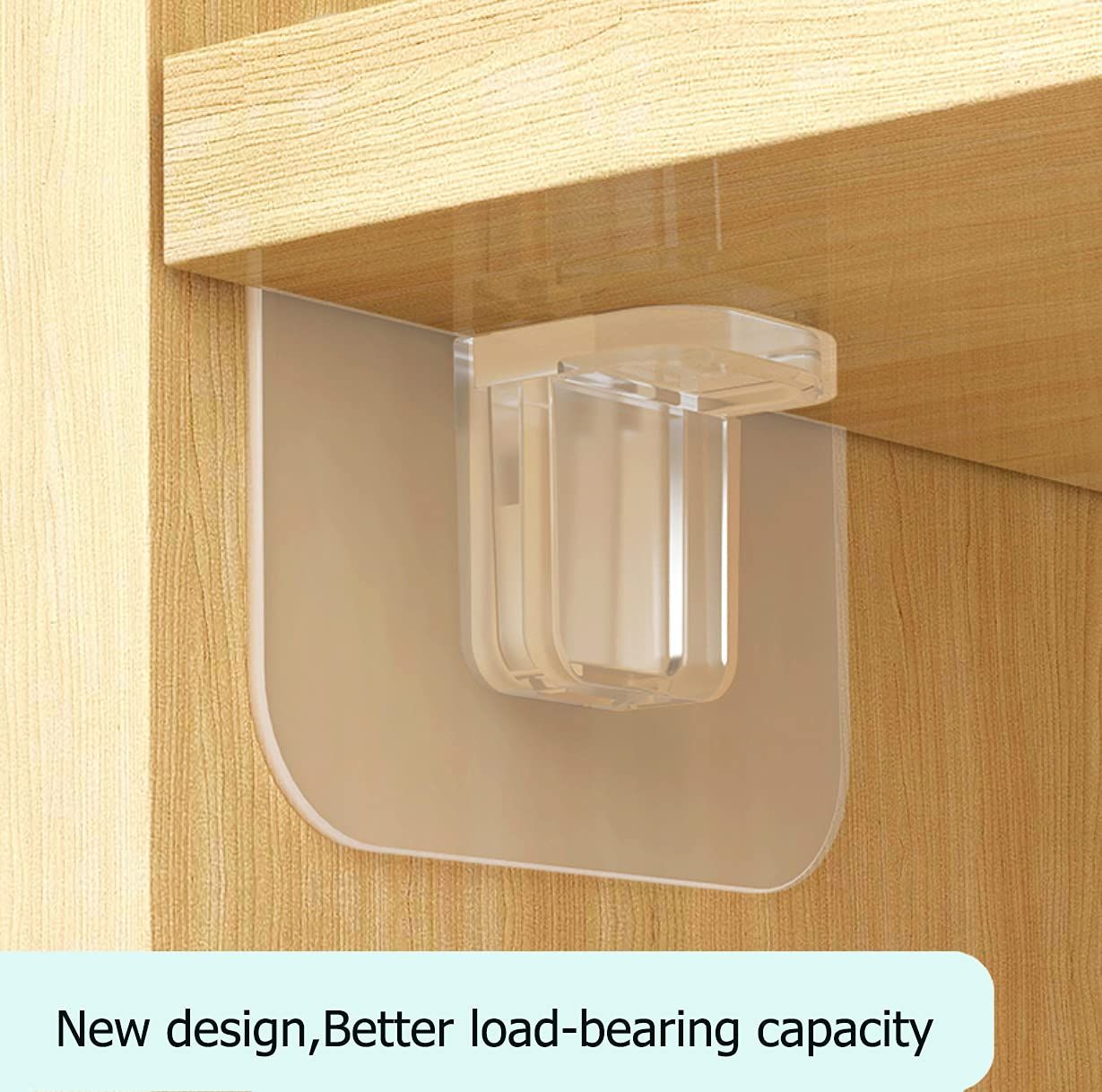 4PCS Shelf Support Peg,Self Adhesive Clips,Strong Partition Pin for Kitchen view 4