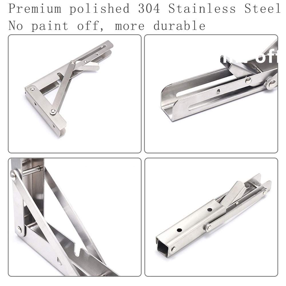 2 PCS Folding Shelf Brackets view 5