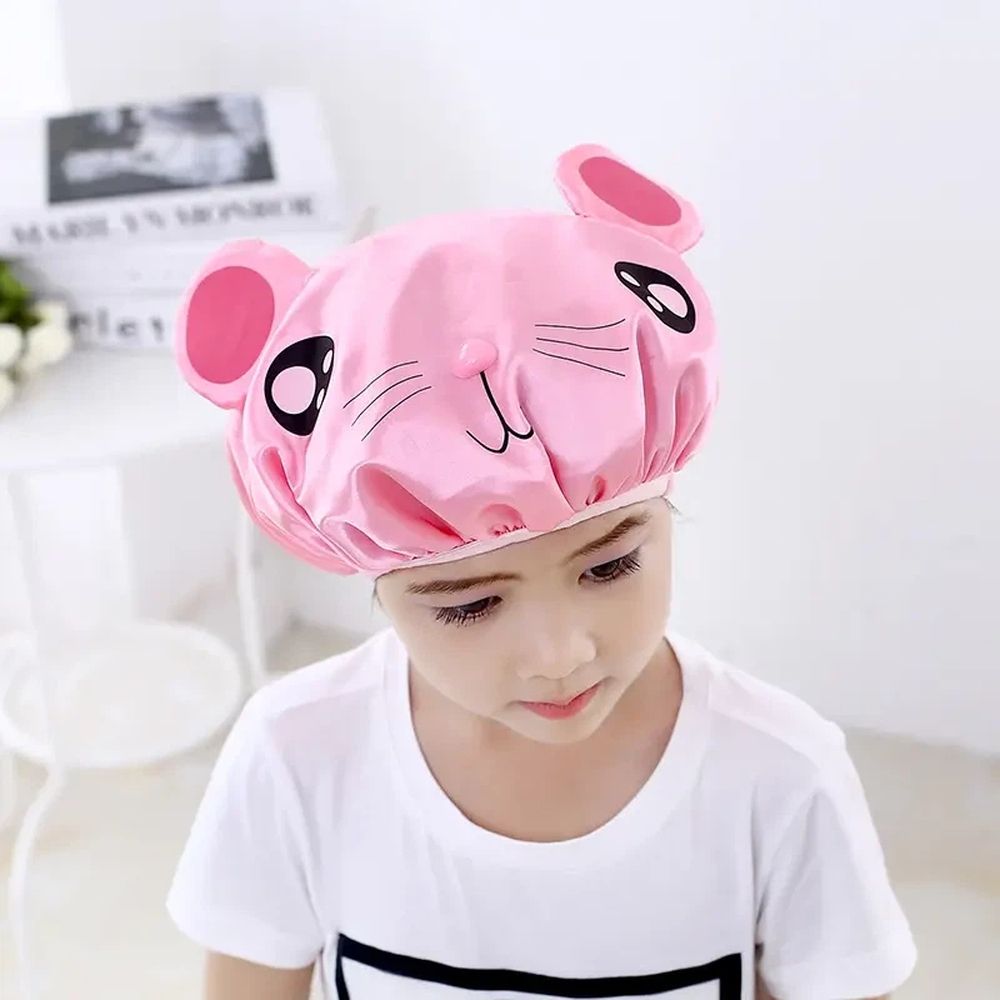 Toddler Shower Cap, Cute Shower Cap with Double Layer, Kids Shower Caps for view 4