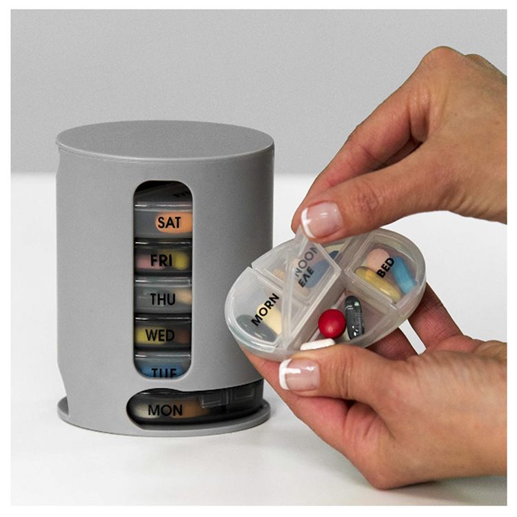 Mini Pill Storage Box Portable One Week Split Pack Medicine Box Portable view 2