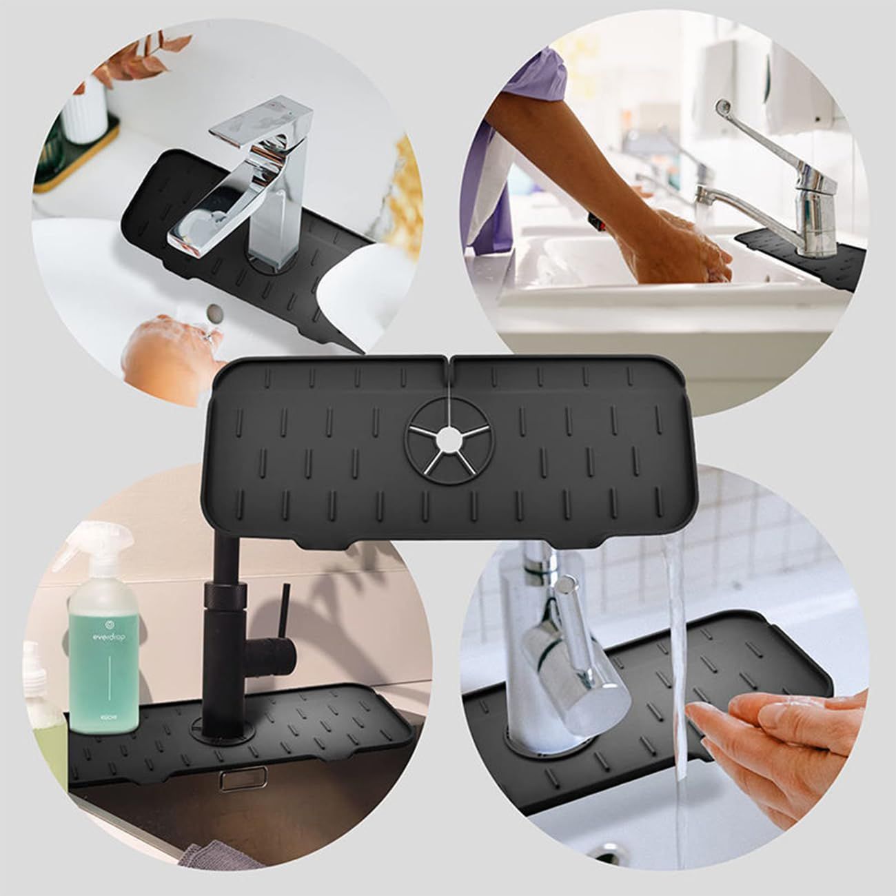 Kitchen Faucet Sink Splash Guard Silicone Sink Splash Guard Sink Draining Pad view 4