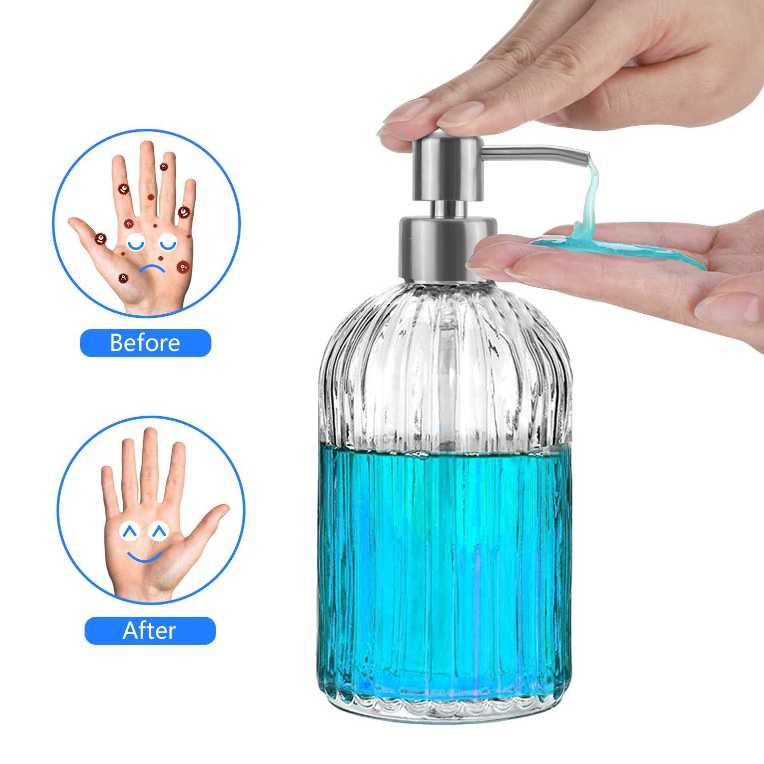 Soap Dispenser Pump Replacement - Stainless Steel Soap and Lotion Dispenser view 5