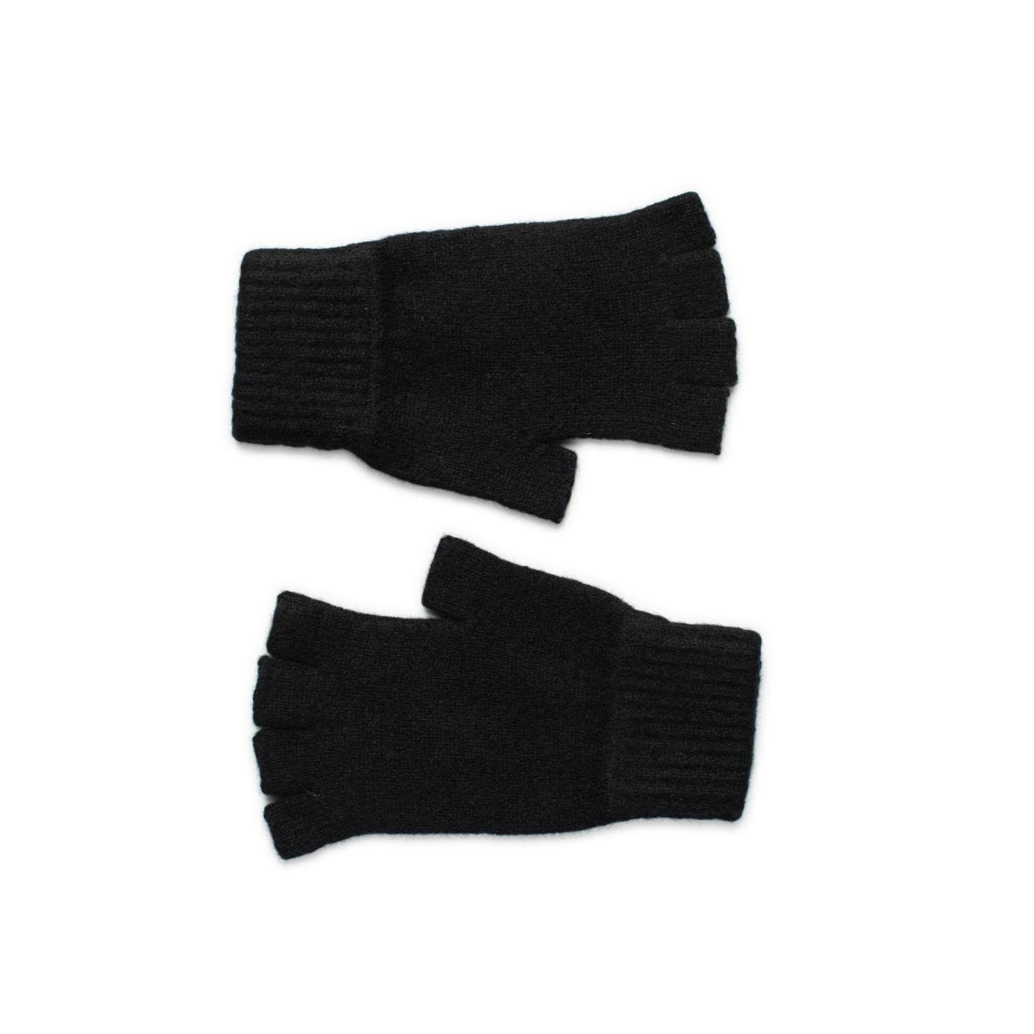 Unisex Half Finger Gloves Winter Stretchy Knit Fingerless Gloves in Common — image 1