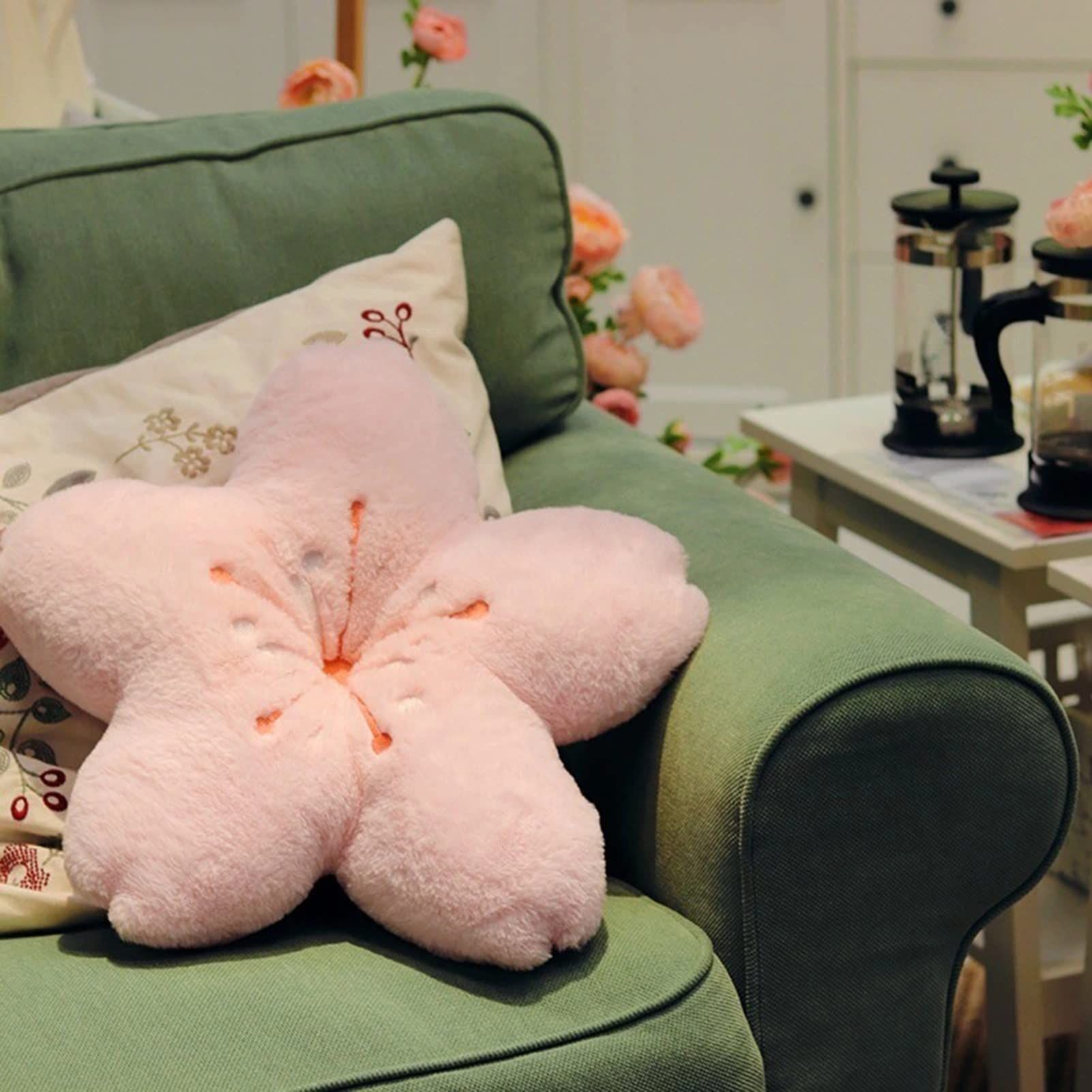 Cherry Blossom Pillow Kawaii Room Decor Japanese Kawaii Stuff Aesthetic Plush view 3