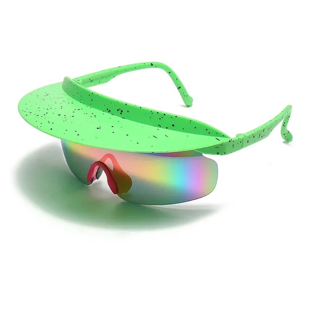 3PCS Cycling Sunglasses with Brim Colorful UV400 Protection Lens No Polarized view 3