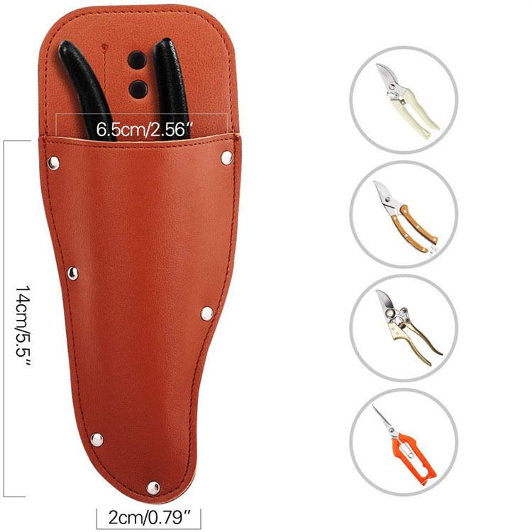 Garden Pruner Sheath, Pruner Holster, Premium PU Leather Holster Protective view 5