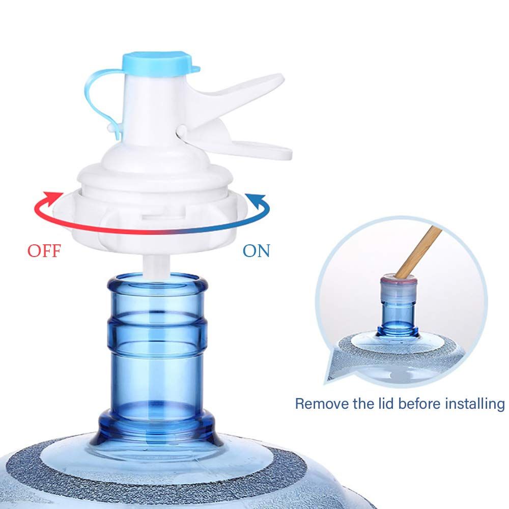 2 Pack Water Jug Dispenser Valve Water Jug Cap Bottle Spout Reusable Plastic view 4