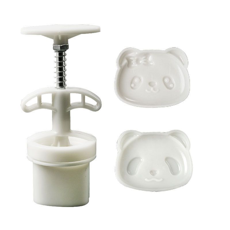 Cookie Stamps Panda/Bamboo Mooncake Mold Hand-Pressure Shortbreads Makers Diy — image 1
