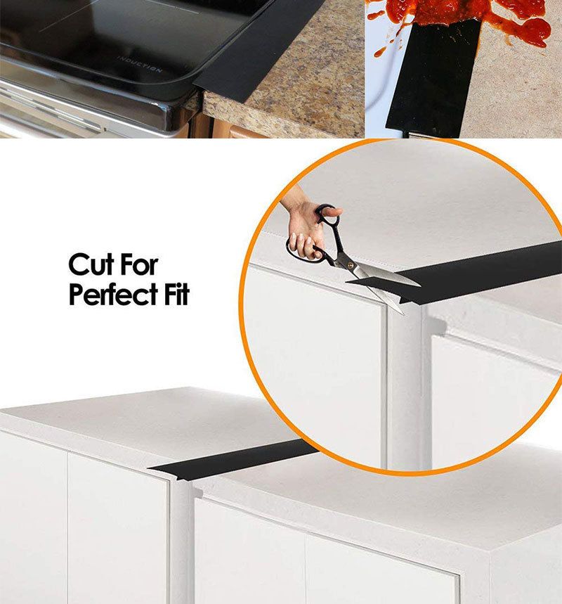 2Pcs Silicone Stove Counter Gap Cover 21 Inch Long Heat-Resistant Reusable view 3