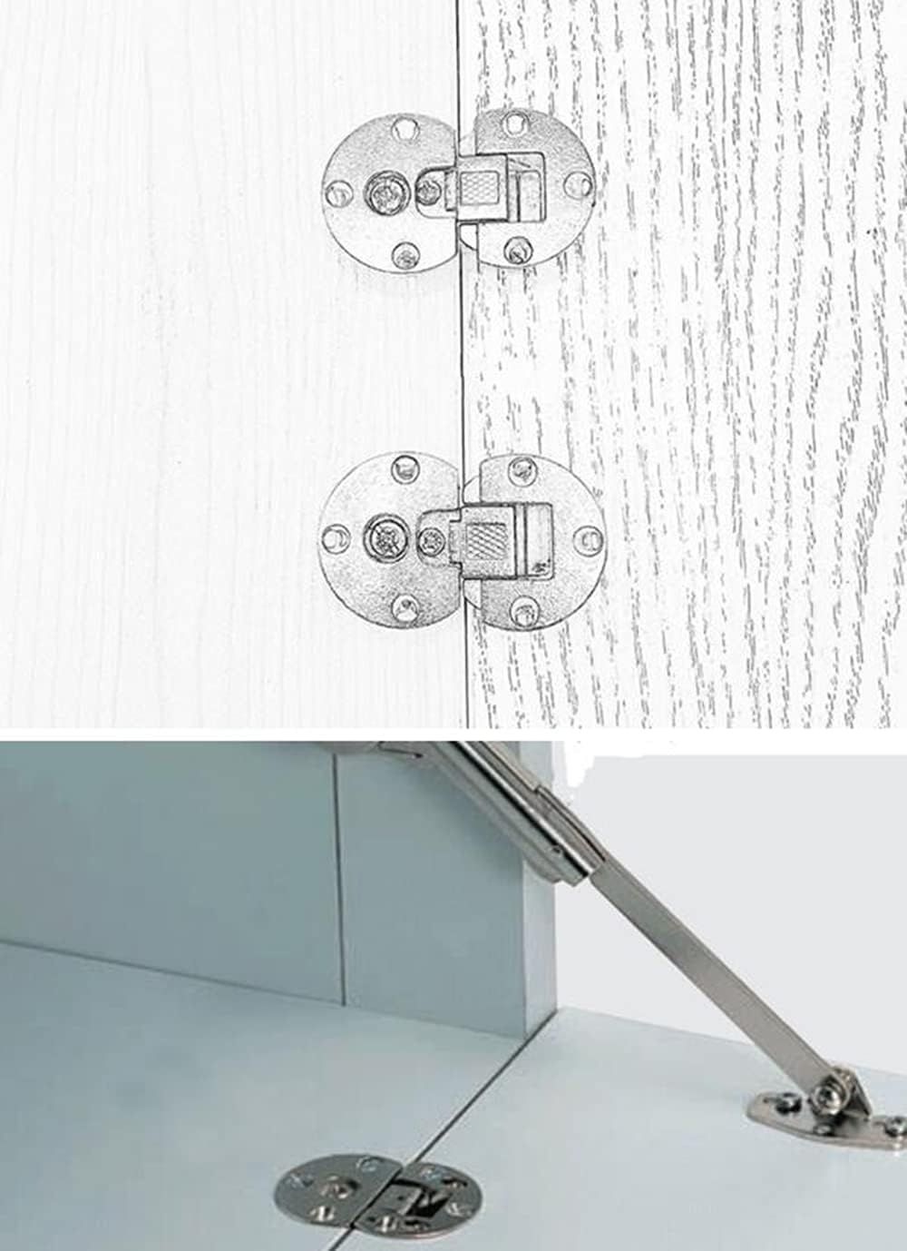 (2 Pieces)-90 Degree Page Turning axis Adjustable Cabinet Door Concealed Hinge view 3