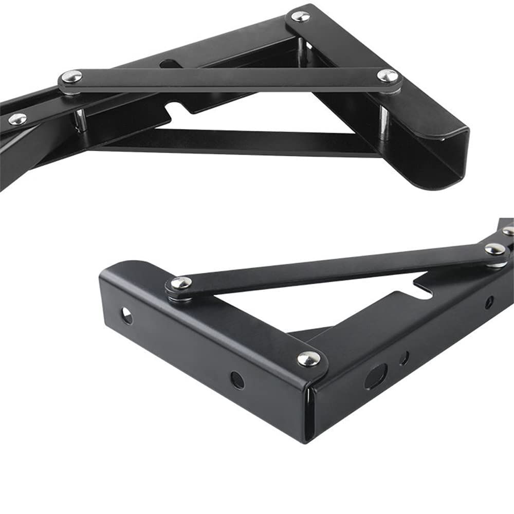 Folding Shelf Brackets, Heavy Duty Stainless Steel Collapsible Shelf Bracket view 3