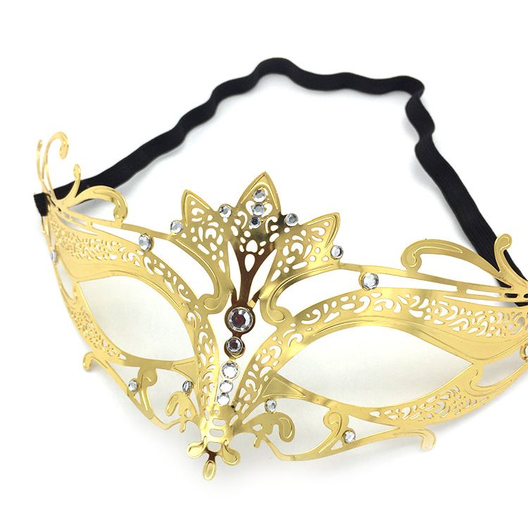 Women's Laser Cut Metal Venetian Halloween Mardi Gras Party Mask Women's Laser view 2